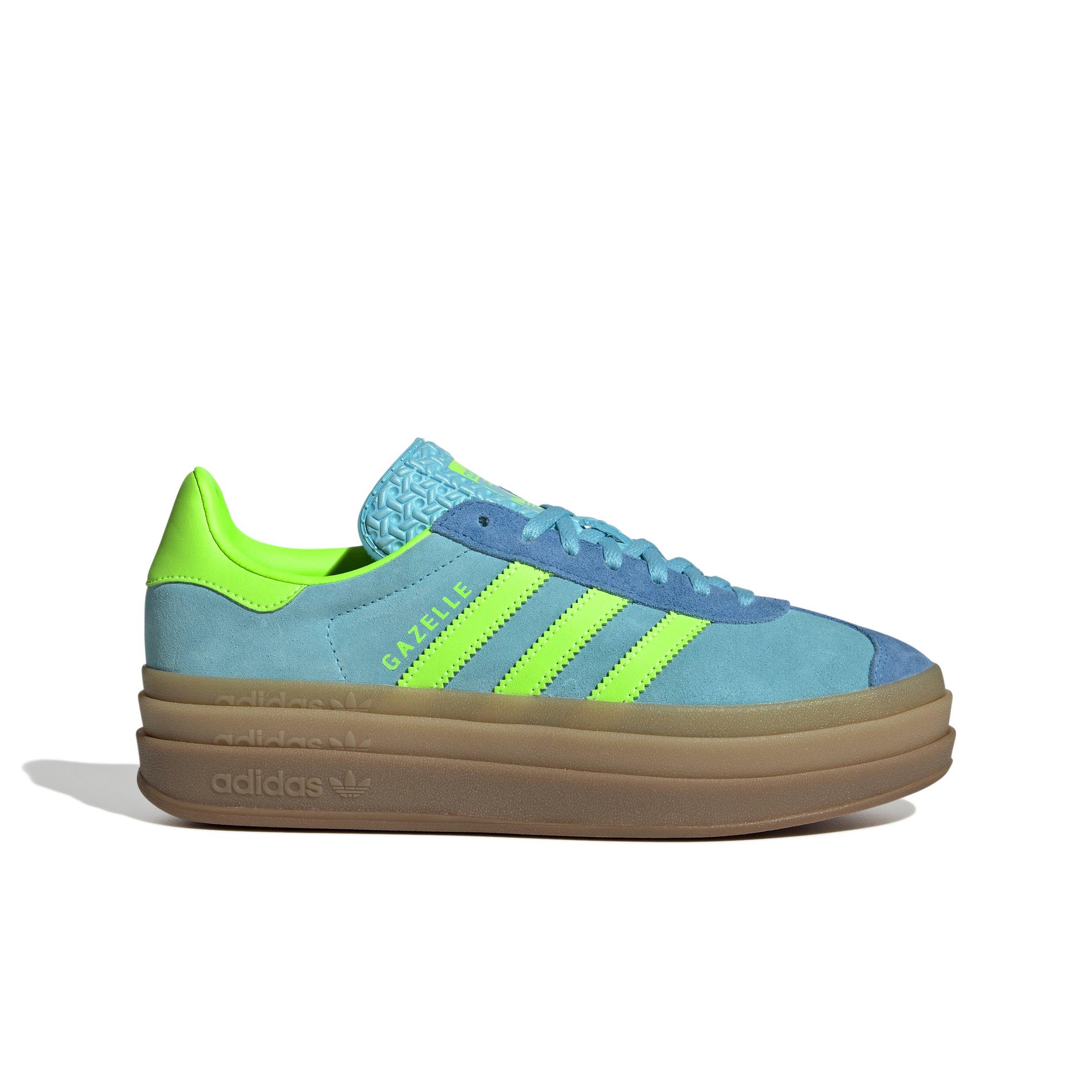 adidas Originals Gazelle Bold "Blue Glow/Solar Green/Bright Blue" Women's Shoe - BLUE/GREEN/BLUE Thumbnail View 1