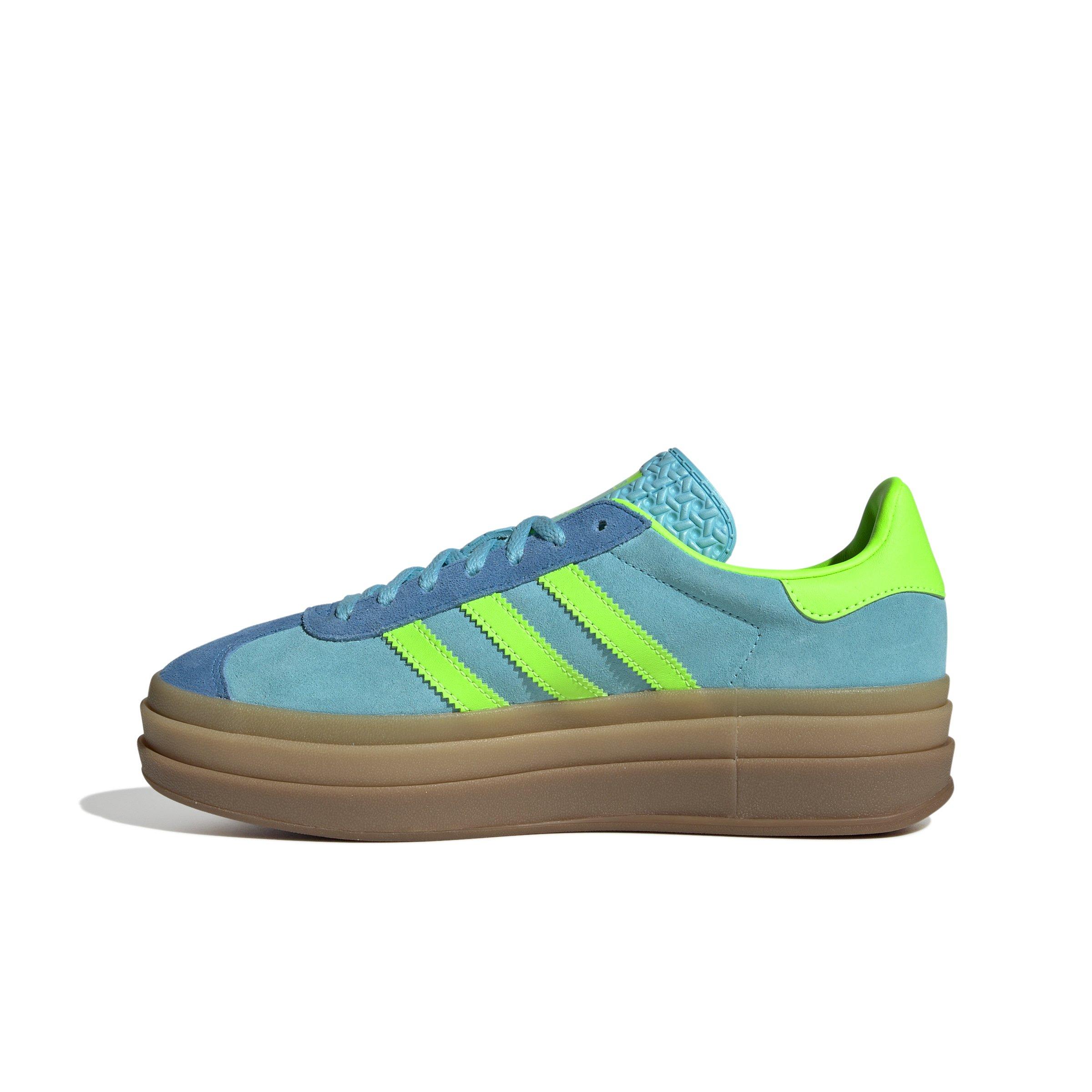adidas Originals Gazelle Bold "Blue Glow/Solar Green/Bright Blue" Women's Shoe - BLUE/GREEN/BLUE Thumbnail View 2