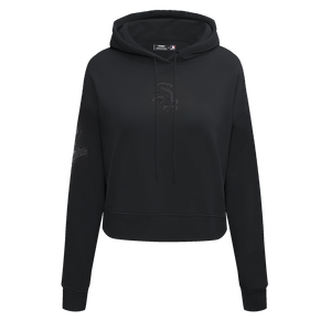 Pro Standard Women's Chicago White Sox Triple Black Fleece Cropped PO Hoodie