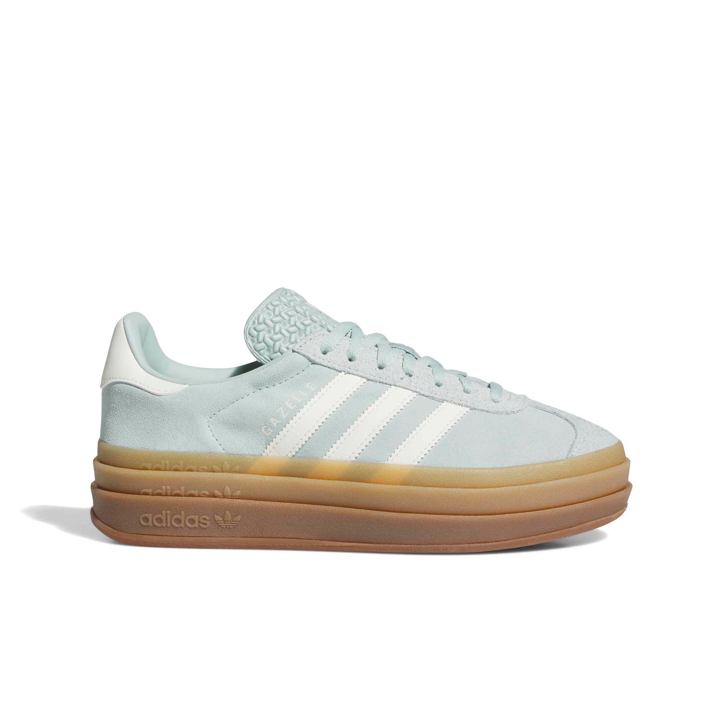 adidas Originals Gazelle Bold "Ash Green/Off White/Gum 2" Women's Shoe - GREEN/OFF WHITE/GUM Thumbnail View 1