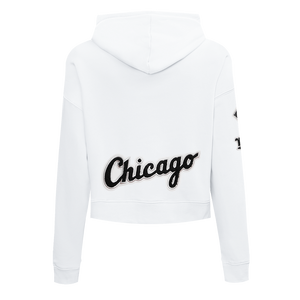 Pro Standard Women's Chicago White Sox Classic Fleece Cropped PO Hoodie -White