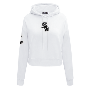 Pro Standard Women's Chicago White Sox Classic Fleece Cropped PO Hoodie -White