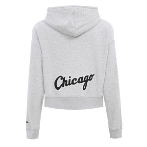 Pro Standard Women's Chicago White Sox Classic Fleece Cropped PO Hoodie -Grey