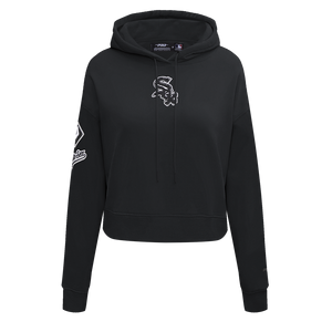 Pro Standard Women's Chicago White Sox Classic Fleece Cropped PO Hoodie -Black