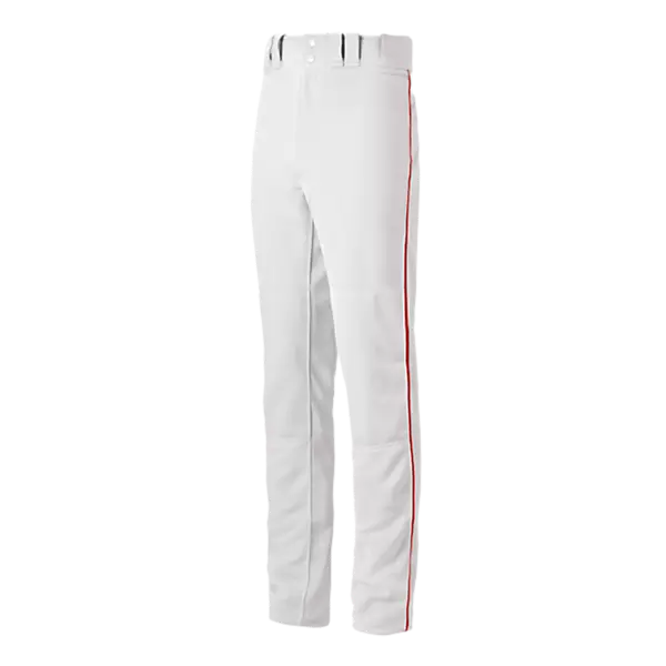 Mizuno Youth Premier Pro Piped Baseball G2 Pants - WHITE/RED