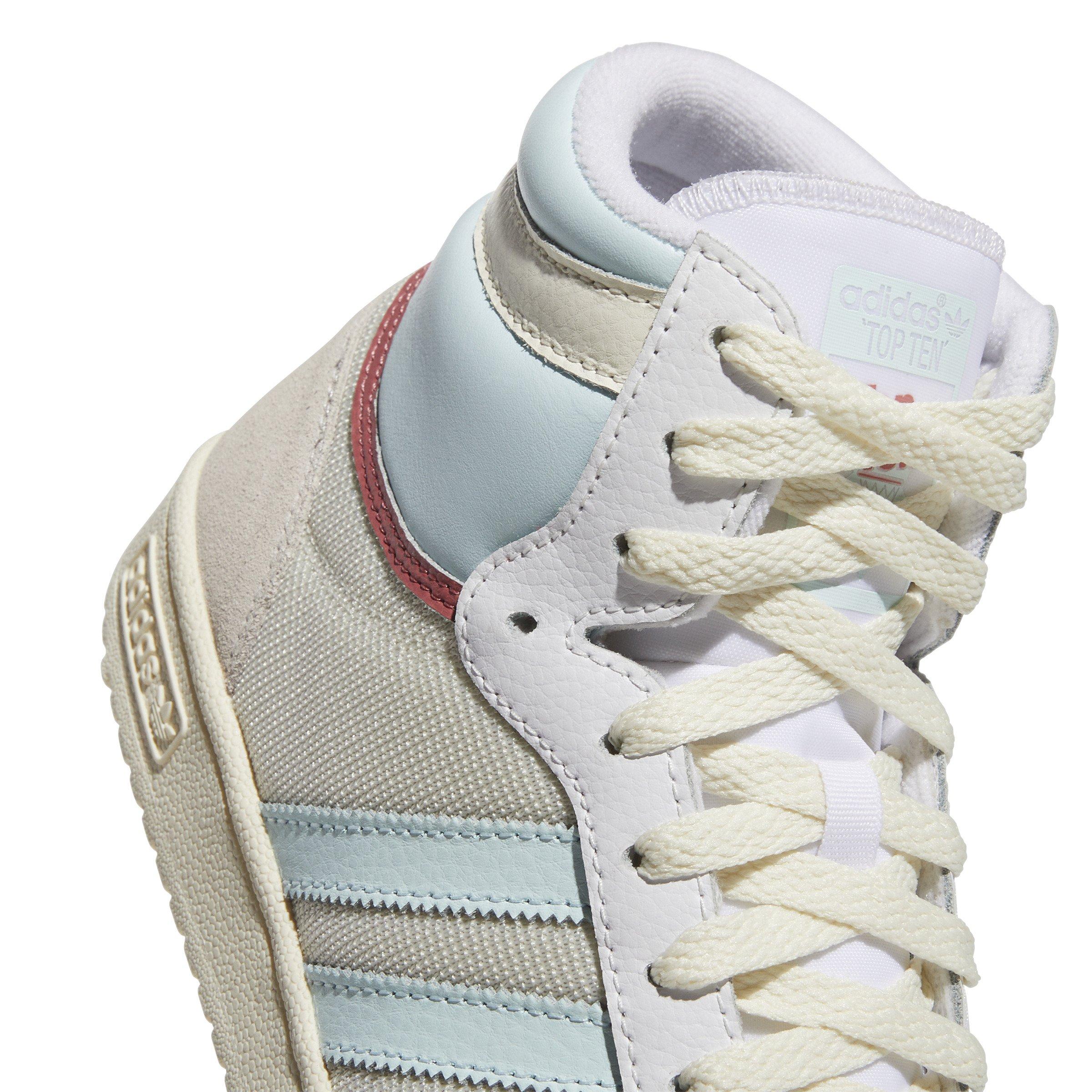 adidas Top Ten Hi White/Blue/Gold Men's Shoe - Hibbett