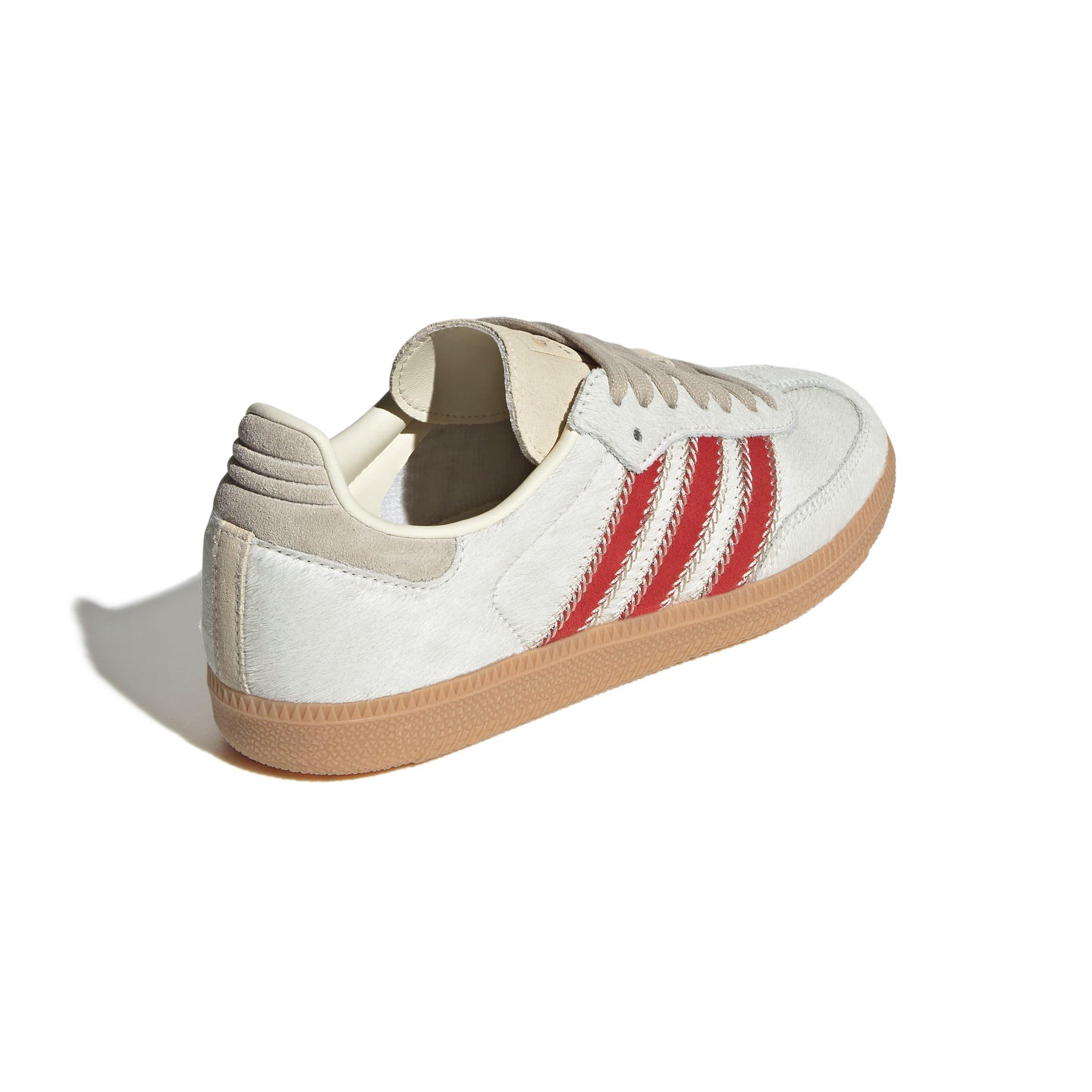 adidas Originals Samba OG "Wonder Beige/Cream White/Better Scarlet" Women's Shoe - BEIGE/WHITE/SCARLET Thumbnail View 4