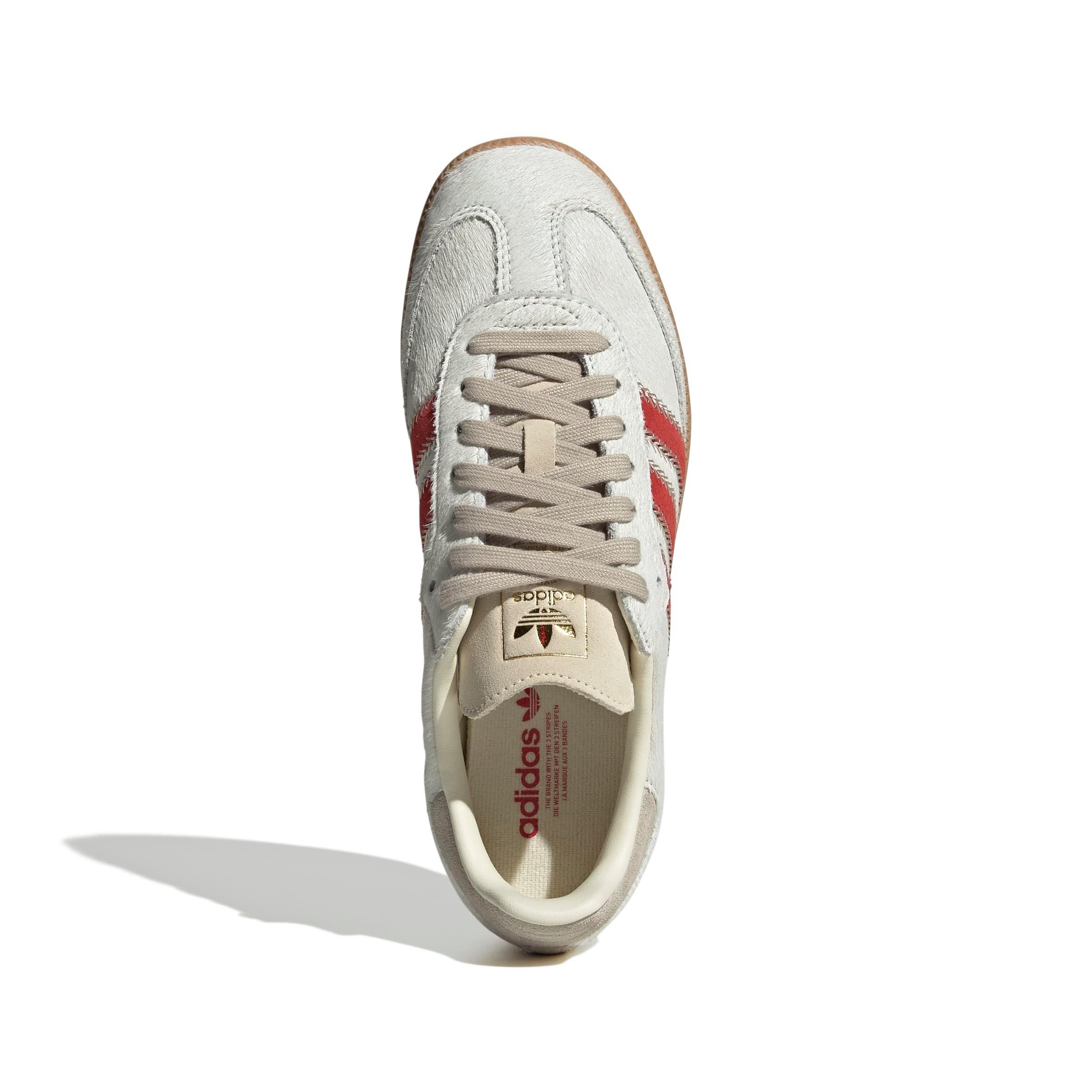 adidas Originals Samba OG "Wonder Beige/Cream White/Better Scarlet" Women's Shoe - BEIGE/WHITE/SCARLET Thumbnail View 7