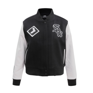Pro Standard Women's Chicago White Sox Classic Wool Varsity Jacket -Black/White