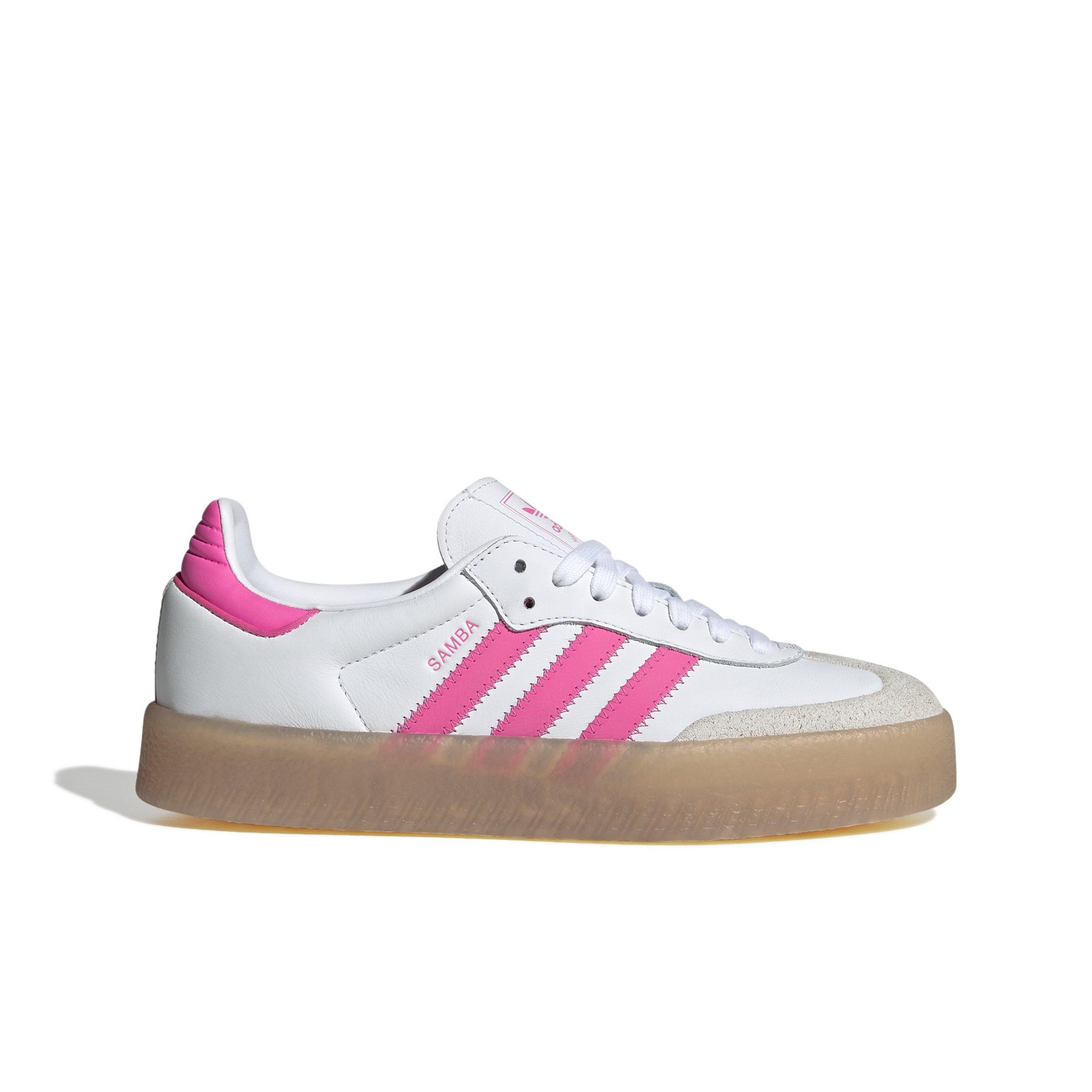 adidas Originals Sambae "Ftwr White/Off White/Lucid Pink" Women's Shoe - WHITE/OFF WHITE/PINK Thumbnail View 1