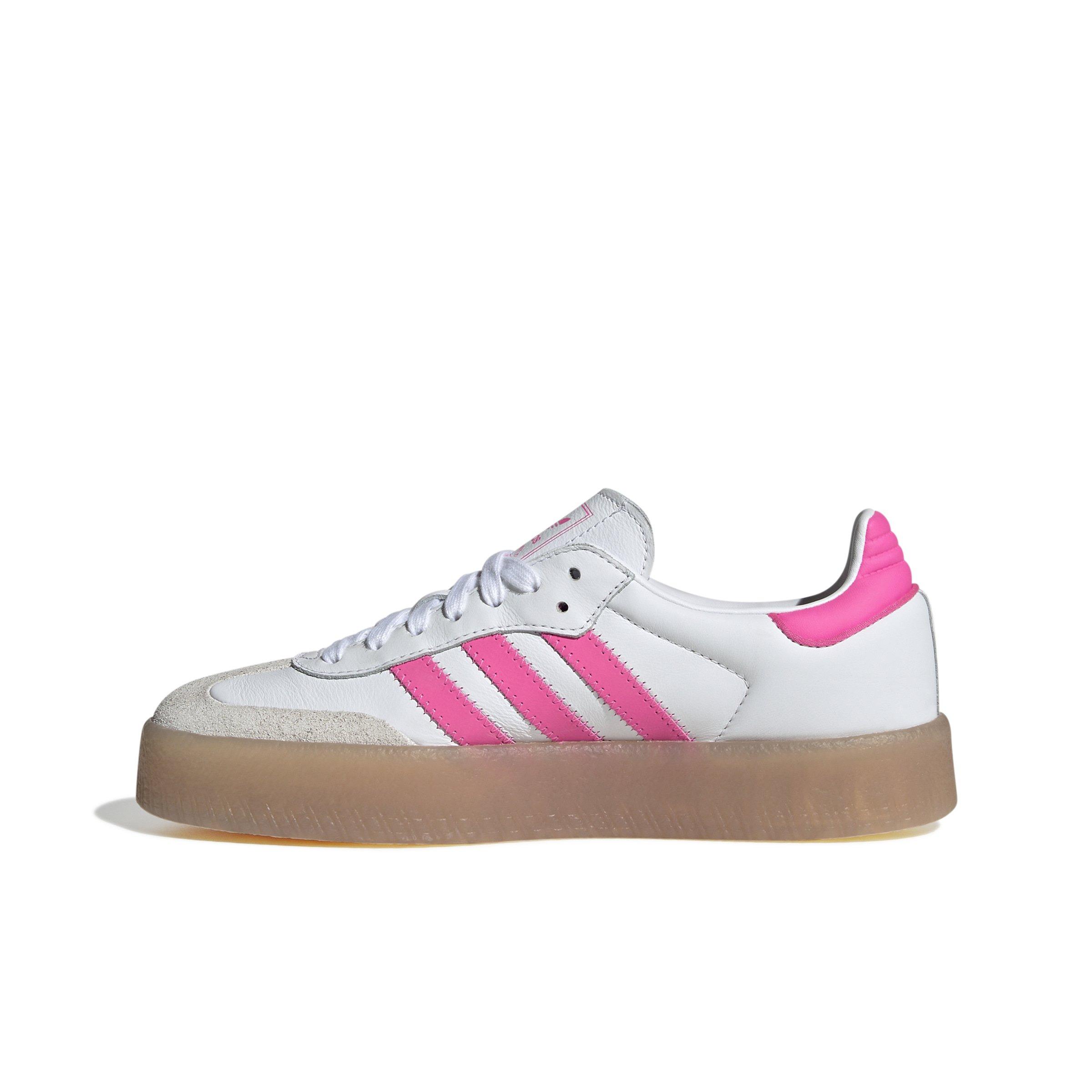 adidas Originals Sambae "Ftwr White/Off White/Lucid Pink" Women's Shoe - WHITE/OFF WHITE/PINK Thumbnail View 2