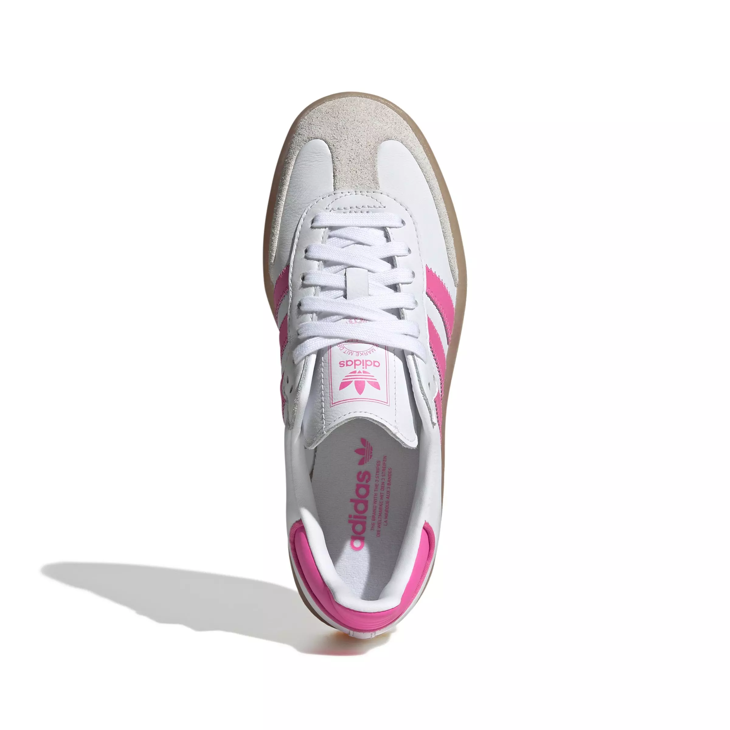 adidas Originals Sambae "Ftwr White/Off White/Lucid Pink" Women's Shoe - WHITE/OFF WHITE/PINK