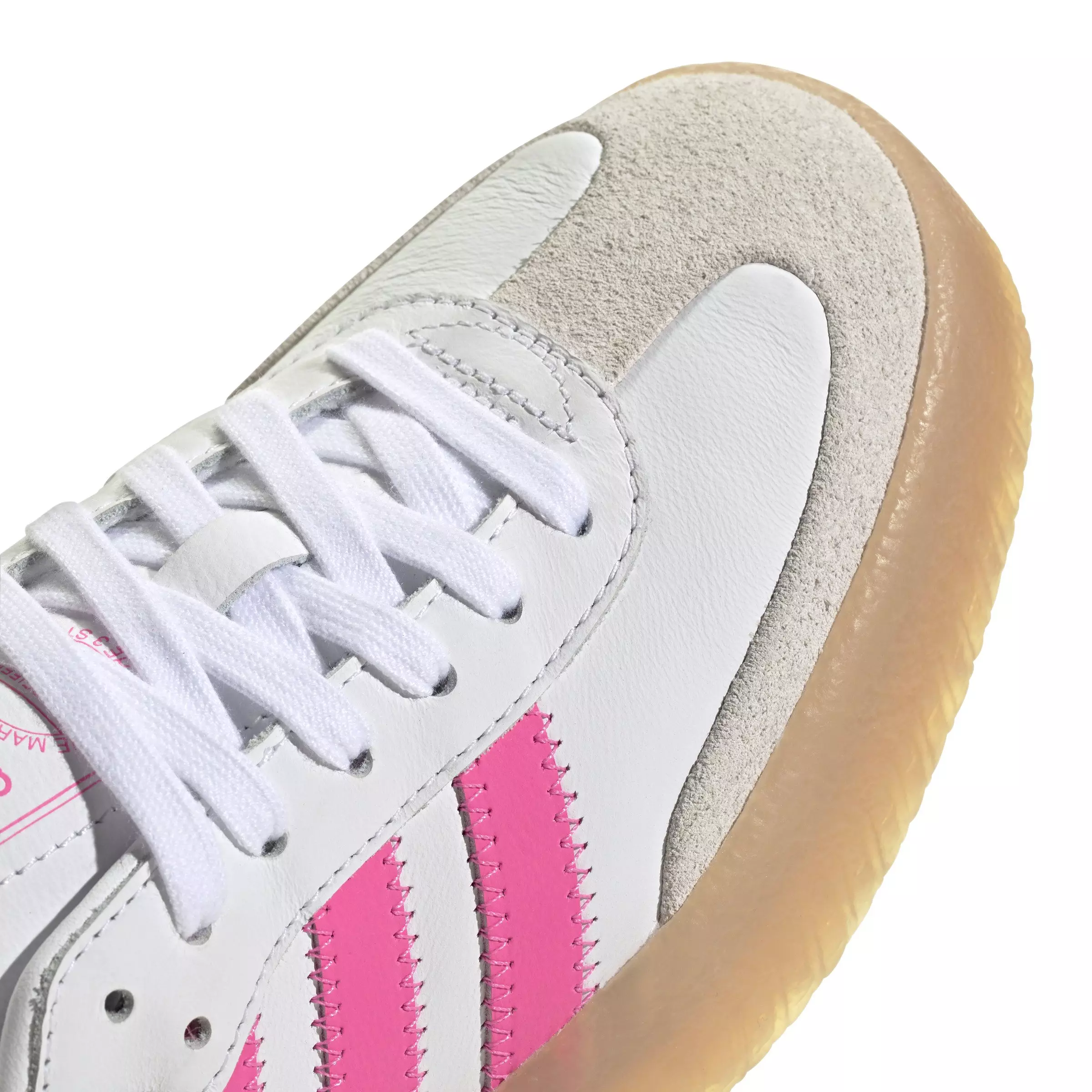 adidas Originals Sambae "Ftwr White/Off White/Lucid Pink" Women's Shoe - WHITE/OFF WHITE/PINK