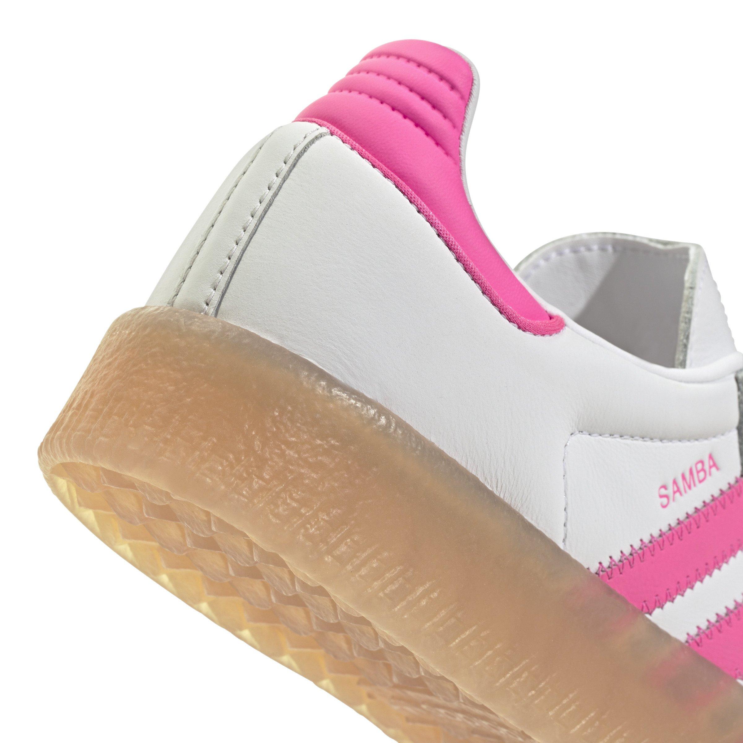 adidas Originals Sambae "Ftwr White/Off White/Lucid Pink" Women's Shoe - WHITE/OFF WHITE/PINK Thumbnail View 8