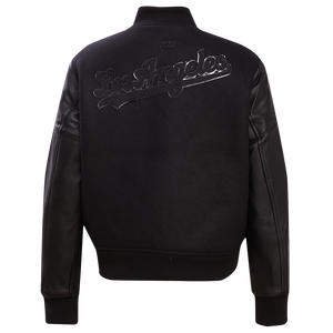 Pro Standard Women's Los Angeles Dodgers Triple Black Wool Varsity Jacket