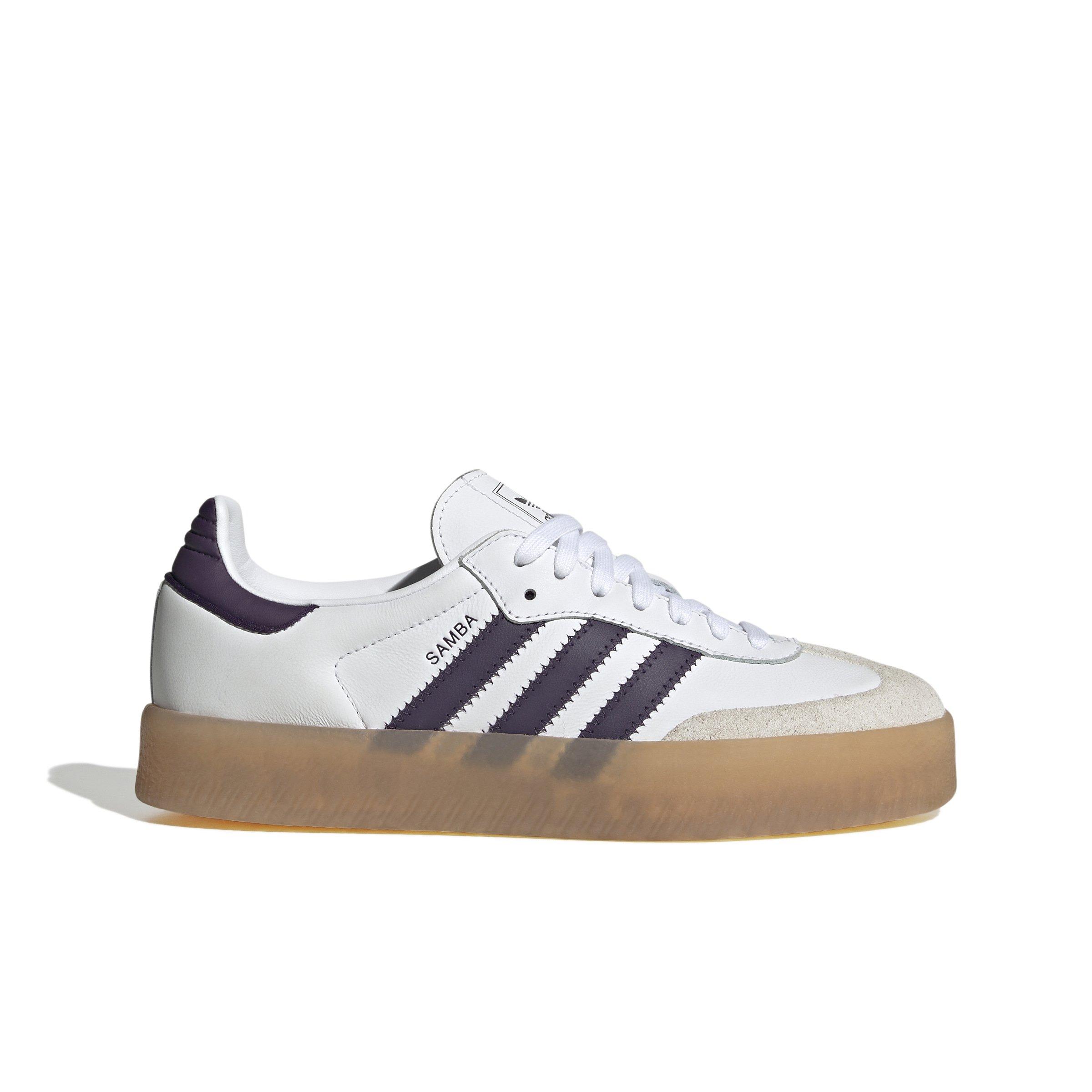 adidas Originals Sambae "Ftwr White/Off White/Aurora Plum" Women's Shoe - WHITE/OFF WHITE/PLUM Thumbnail View 1