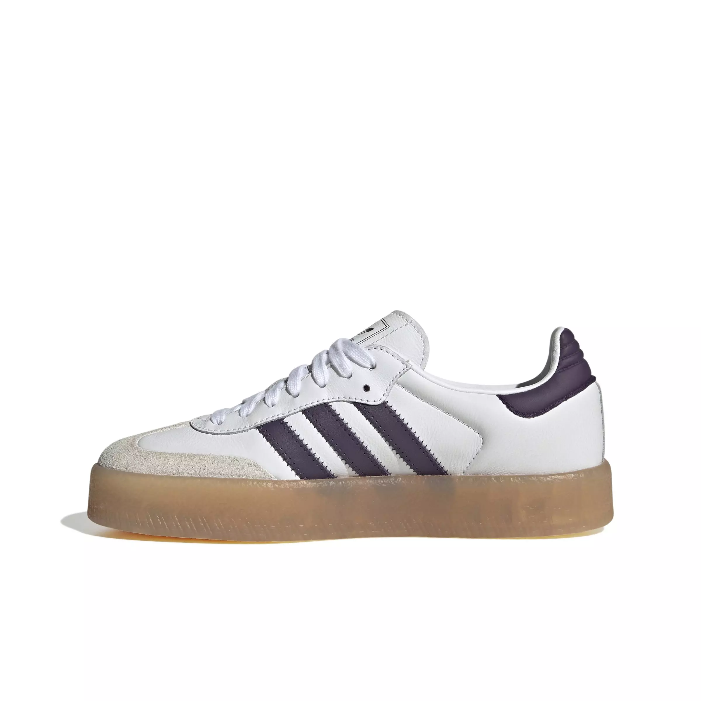 adidas Originals Sambae "Ftwr White/Off White/Aurora Plum" Women's Shoe - WHITE/OFF WHITE/PLUM