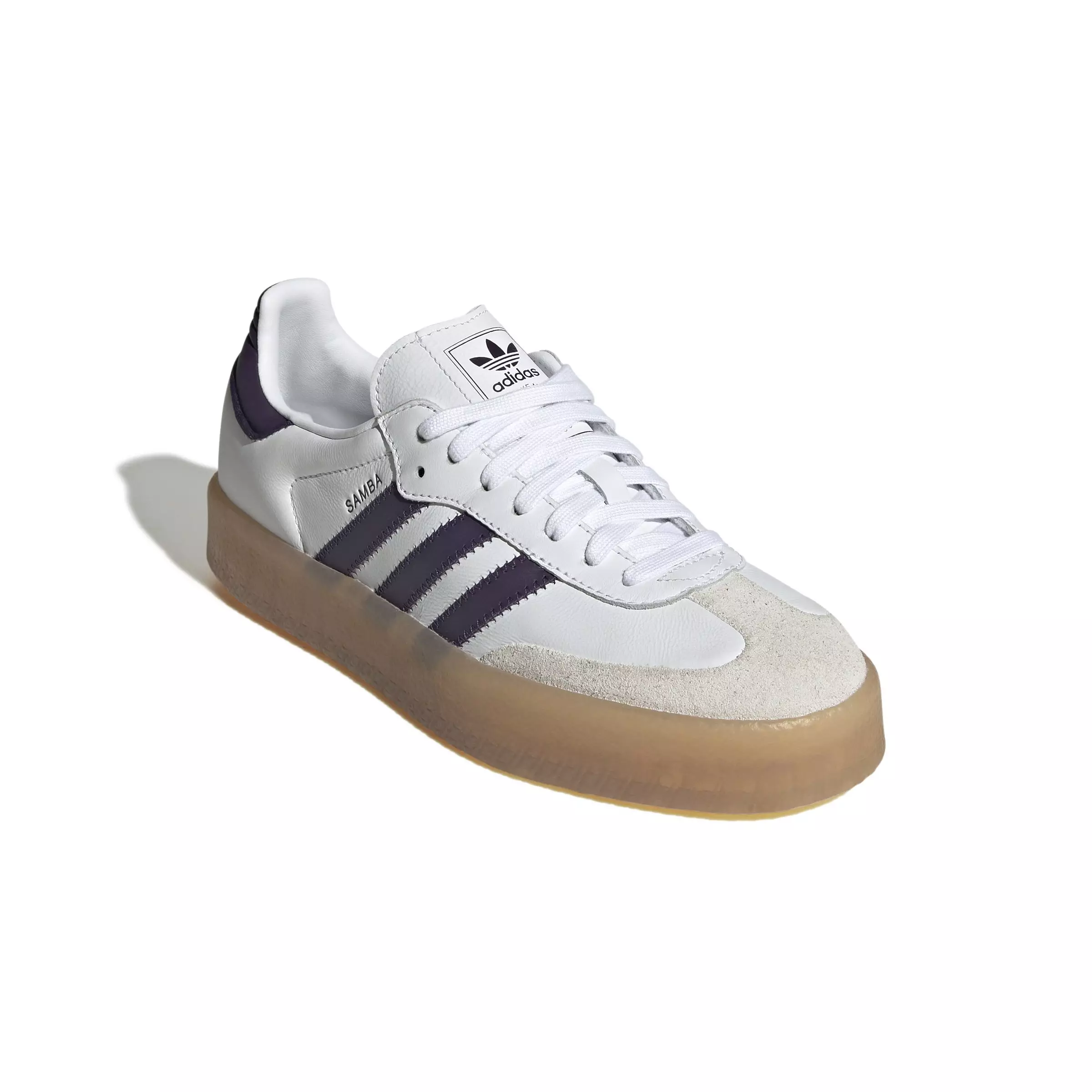 adidas Originals Sambae "Ftwr White/Off White/Aurora Plum" Women's Shoe - WHITE/OFF WHITE/PLUM