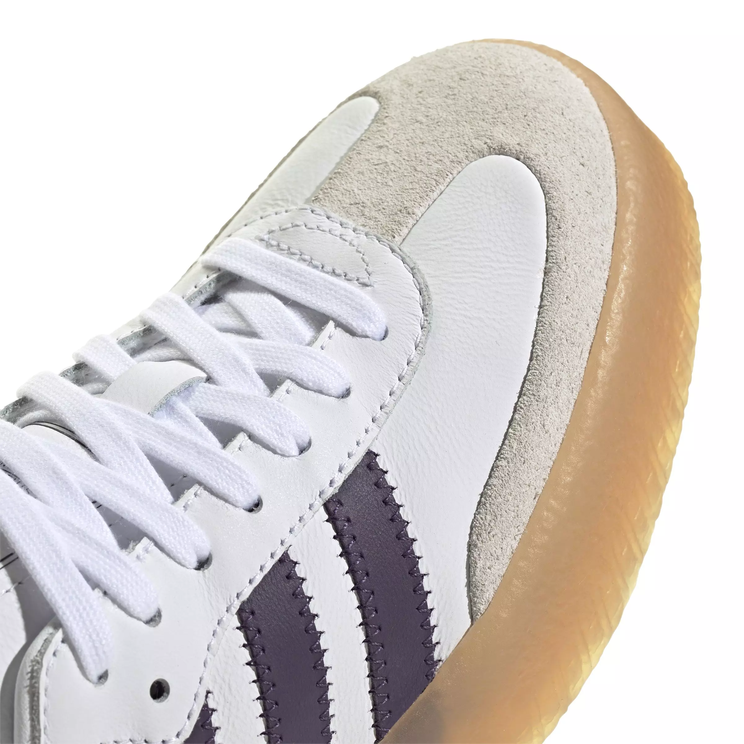 adidas Originals Sambae "Ftwr White/Off White/Aurora Plum" Women's Shoe - WHITE/OFF WHITE/PLUM