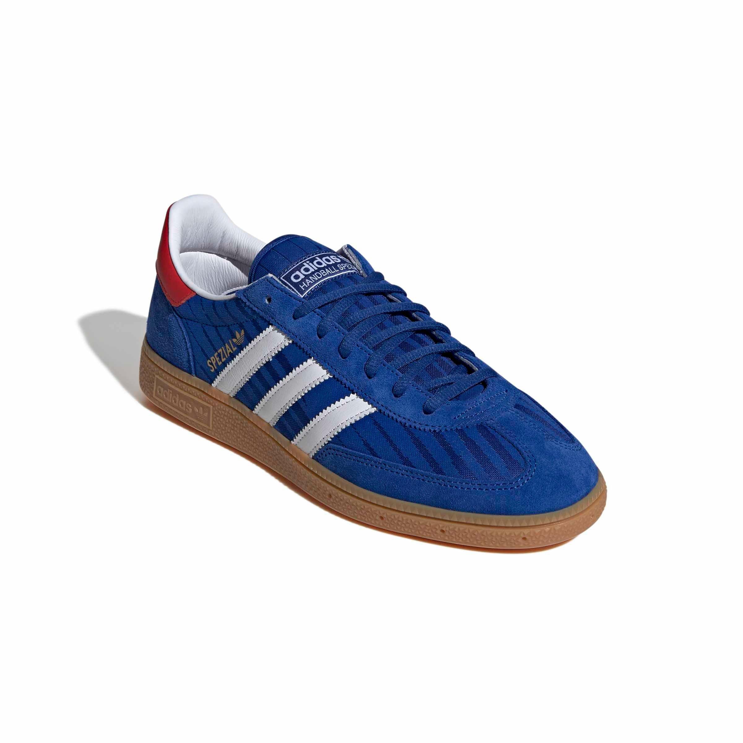 adidas Originals Handball Spezial "Power Blue/Red/Ftwr White" Men's Shoe - BLUE/RED/WHITE Thumbnail View 3