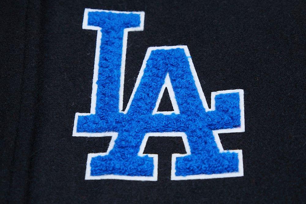 Pro Standard Women's Los Angeles Dodgers Classic Wool Varsity Jacket -Black/White - BLACK/WHITE Thumbnail View 6