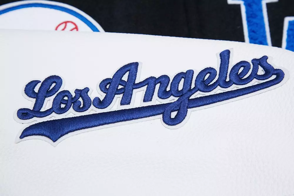Pro Standard Women's Los Angeles Dodgers Classic Wool Varsity Jacket -Black/White - BLACK/WHITE