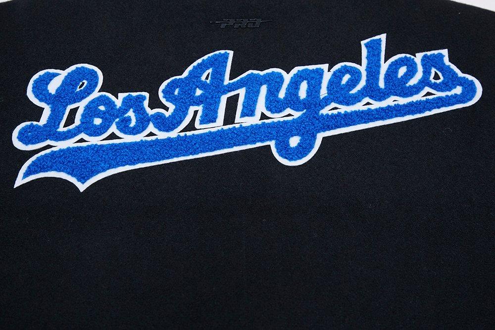Pro Standard Women's Los Angeles Dodgers Classic Wool Varsity Jacket -Black/White - BLACK/WHITE Thumbnail View 8
