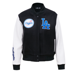 Pro Standard Women's Los Angeles Dodgers Classic Wool Varsity Jacket -Black/White
