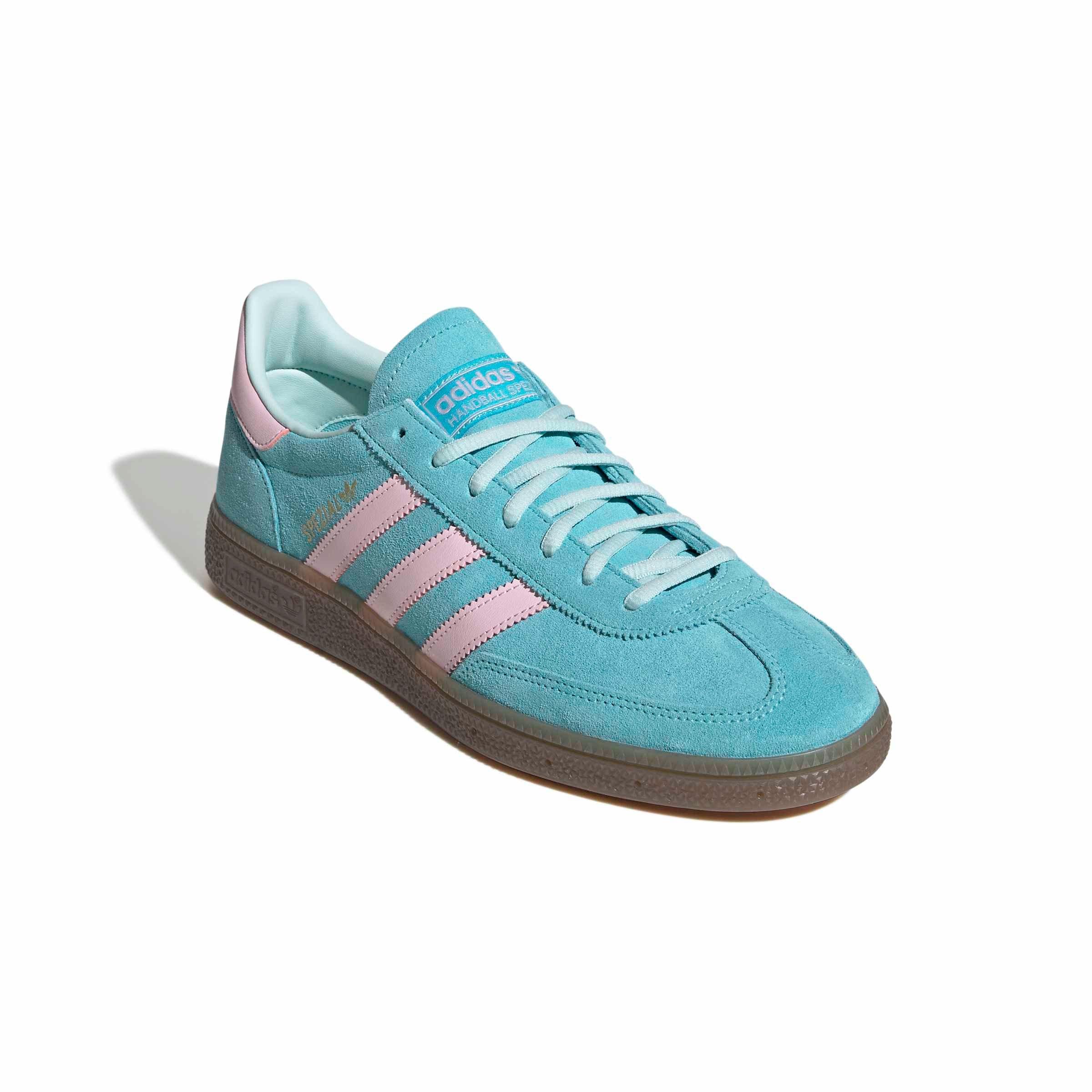 adidas Originals Handball Spezial "Pulse Aqua/Clear Pink/Gum 5" Men's Shoe - AQUA/PINK/GUM Thumbnail View 3