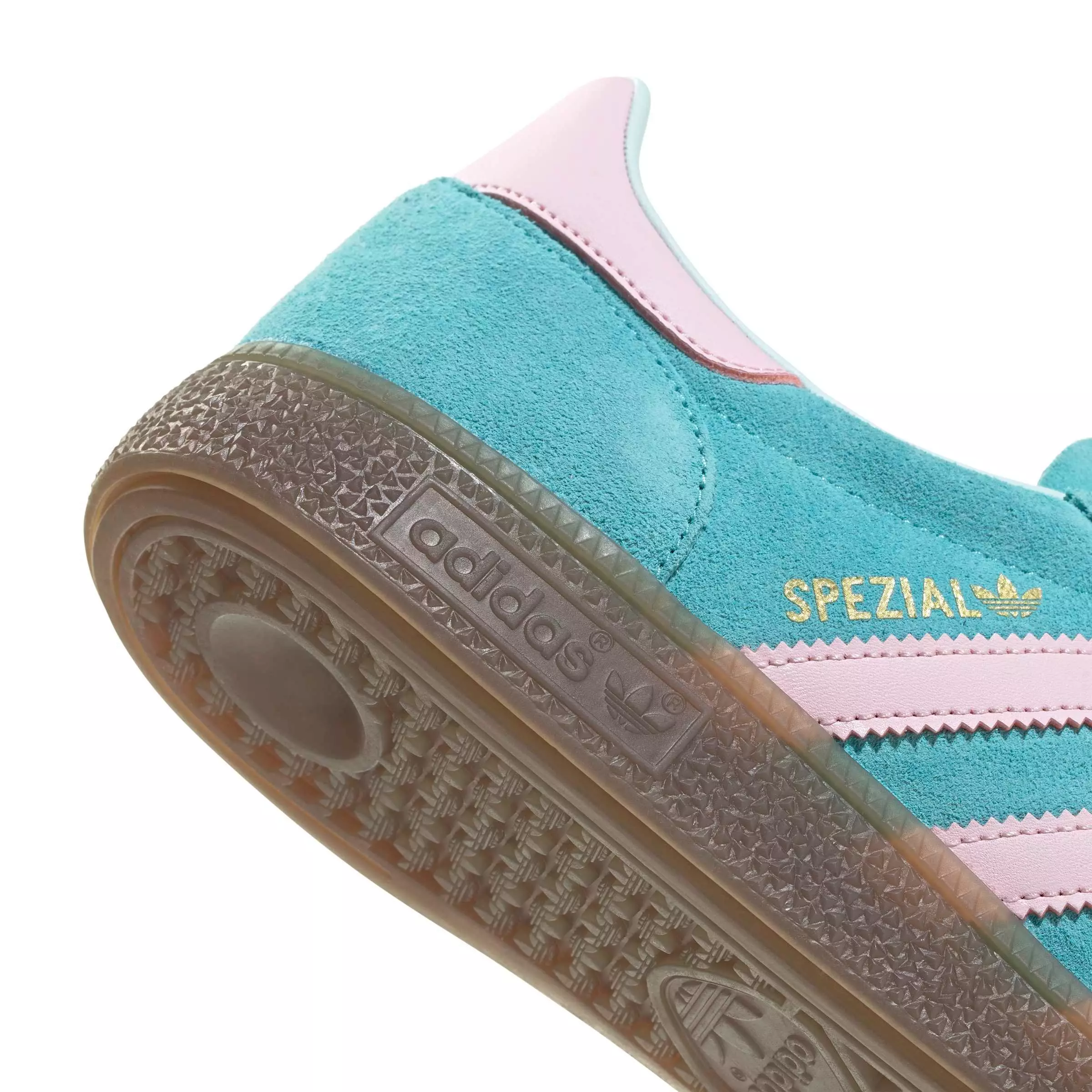 adidas Originals Handball Spezial "Pulse Aqua/Clear Pink/Gum 5" Men's Shoe - AQUA/PINK/GUM