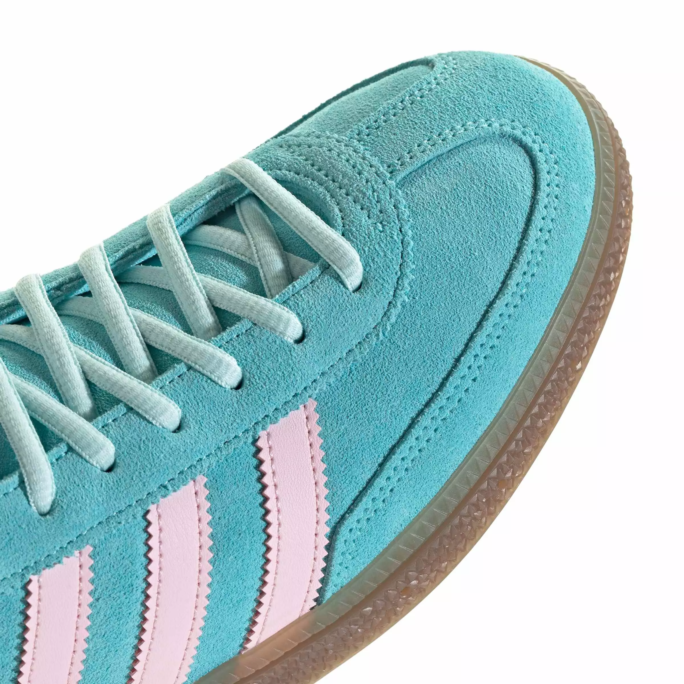 adidas Originals Handball Spezial "Pulse Aqua/Clear Pink/Gum 5" Men's Shoe - AQUA/PINK/GUM