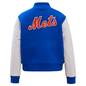 Pro Standard Women's New York Mets Classic Wool Varsity Jacket -Royal/White