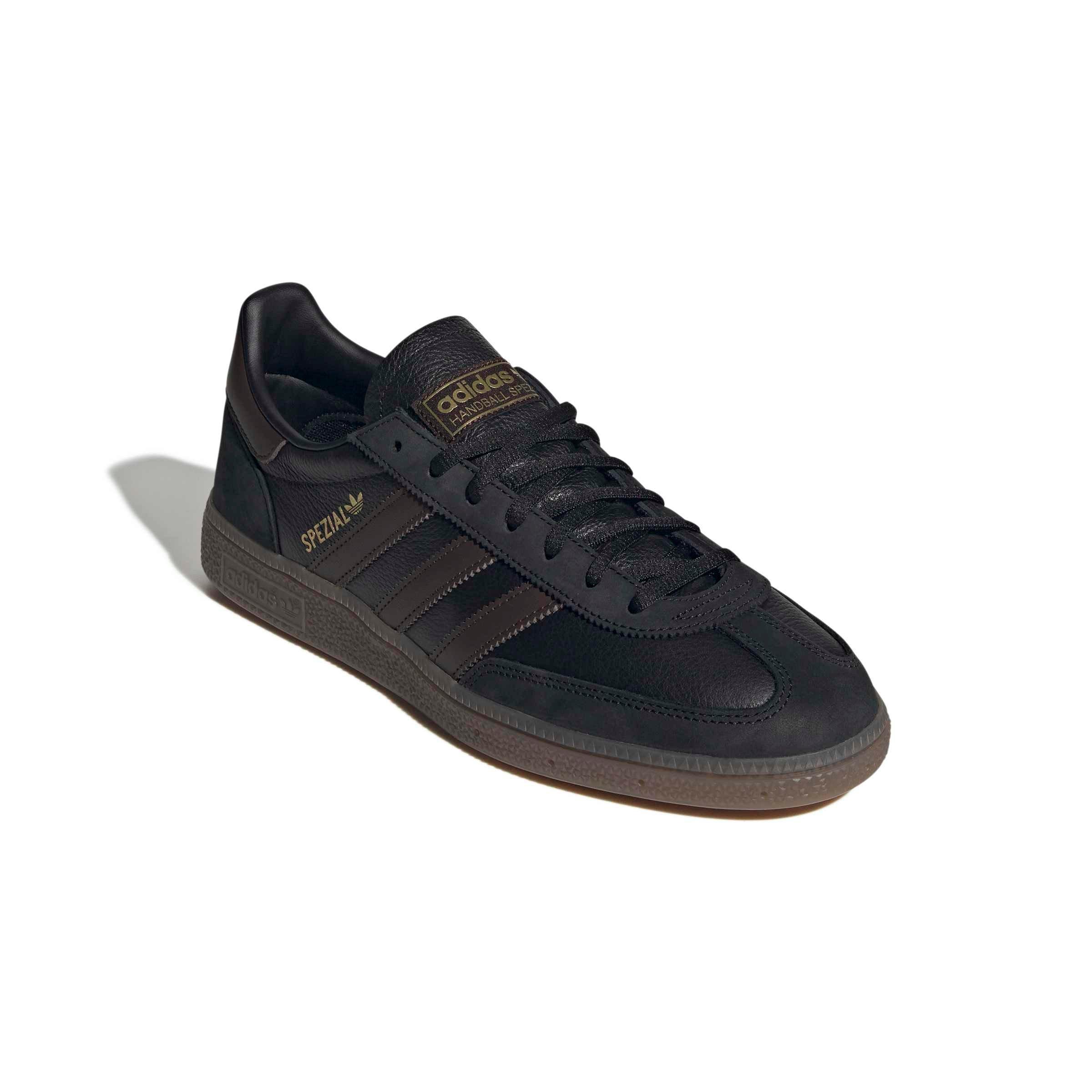 adidas Originals Handball Spezial "Core Black/Dark Brown/Gum 5" Men's Shoe - BLACK/DK BROWN/GUM Thumbnail View 3