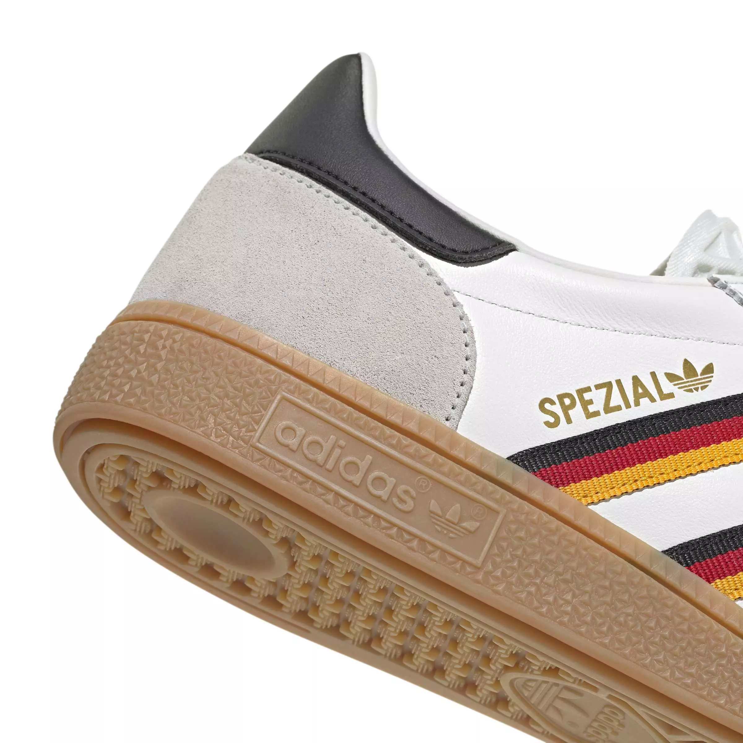 adidas Originals Handball Spezial "Cloud White/Crew Yellow/Power Red" Men's Shoe - WHITE/YELLOW/RED