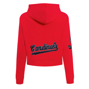 Pro Standard Women's St. Louis Cardinals Classic Fleece Cropped PO Hoodie -Red
