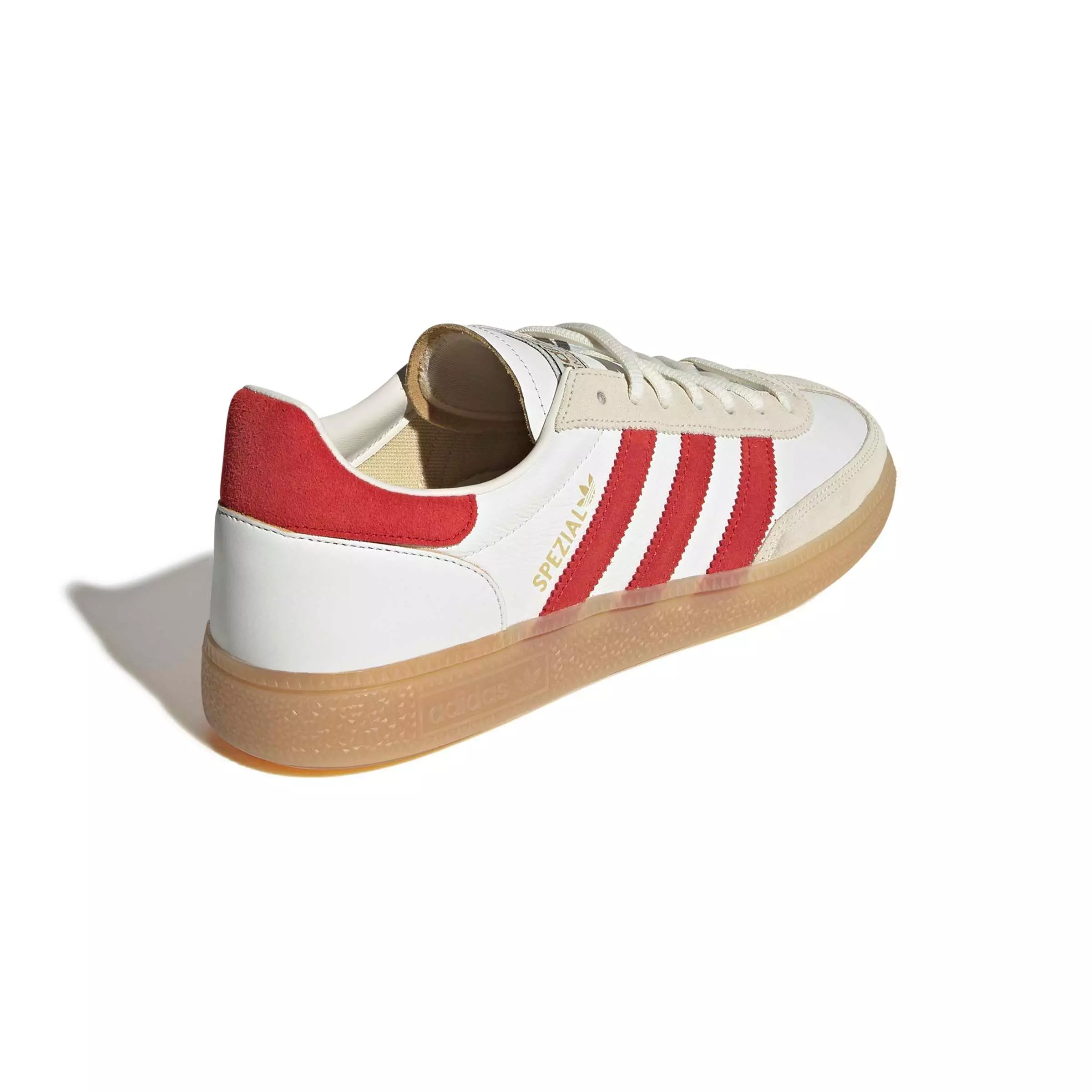 adidas Originals Handball Spezial "Core White/Better Scarlet/Gum 1" Men's Shoe - WHITE/SCARLET/GUM