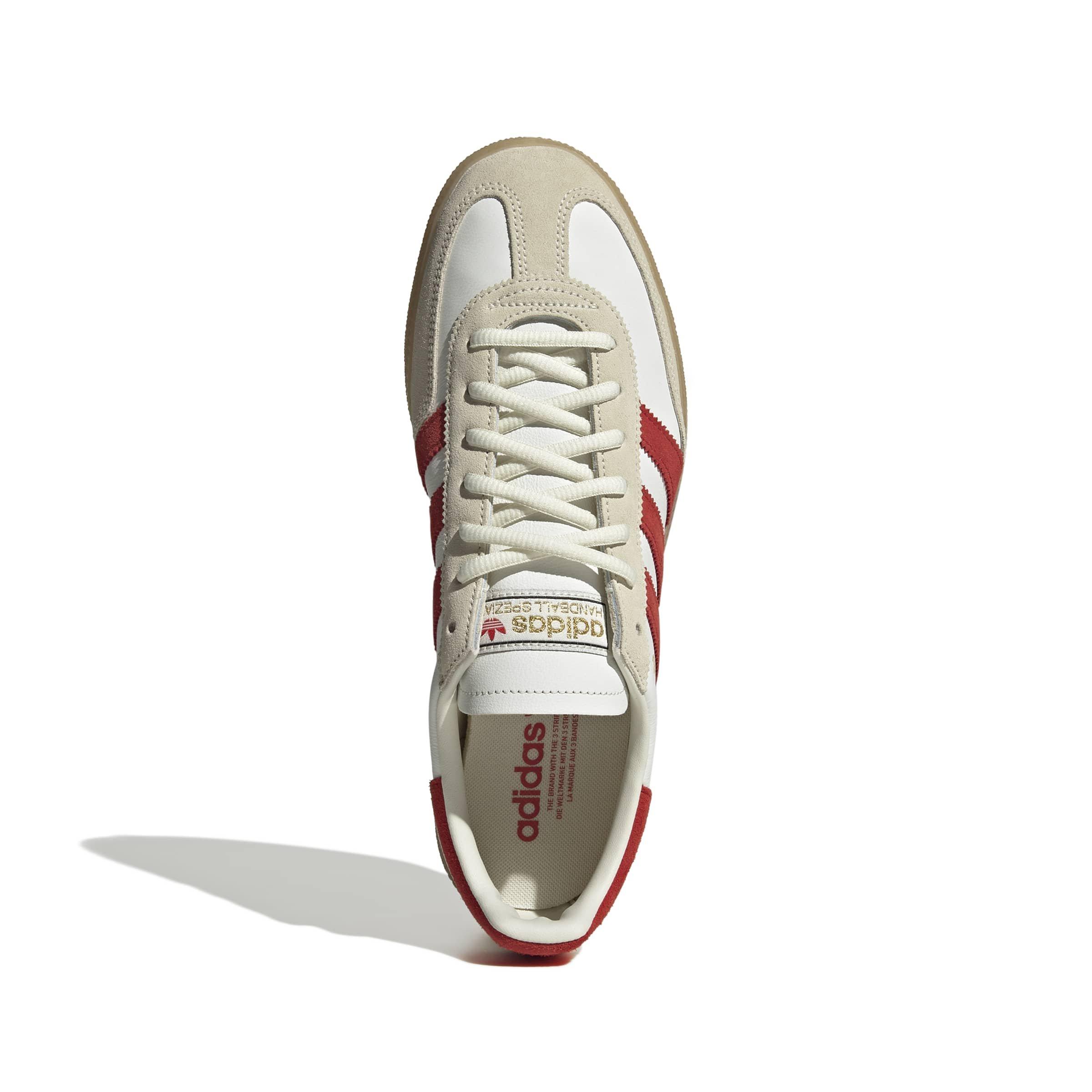 adidas Originals Handball Spezial "Core White/Better Scarlet/Gum 1" Men's Shoe - WHITE/SCARLET/GUM Thumbnail View 5