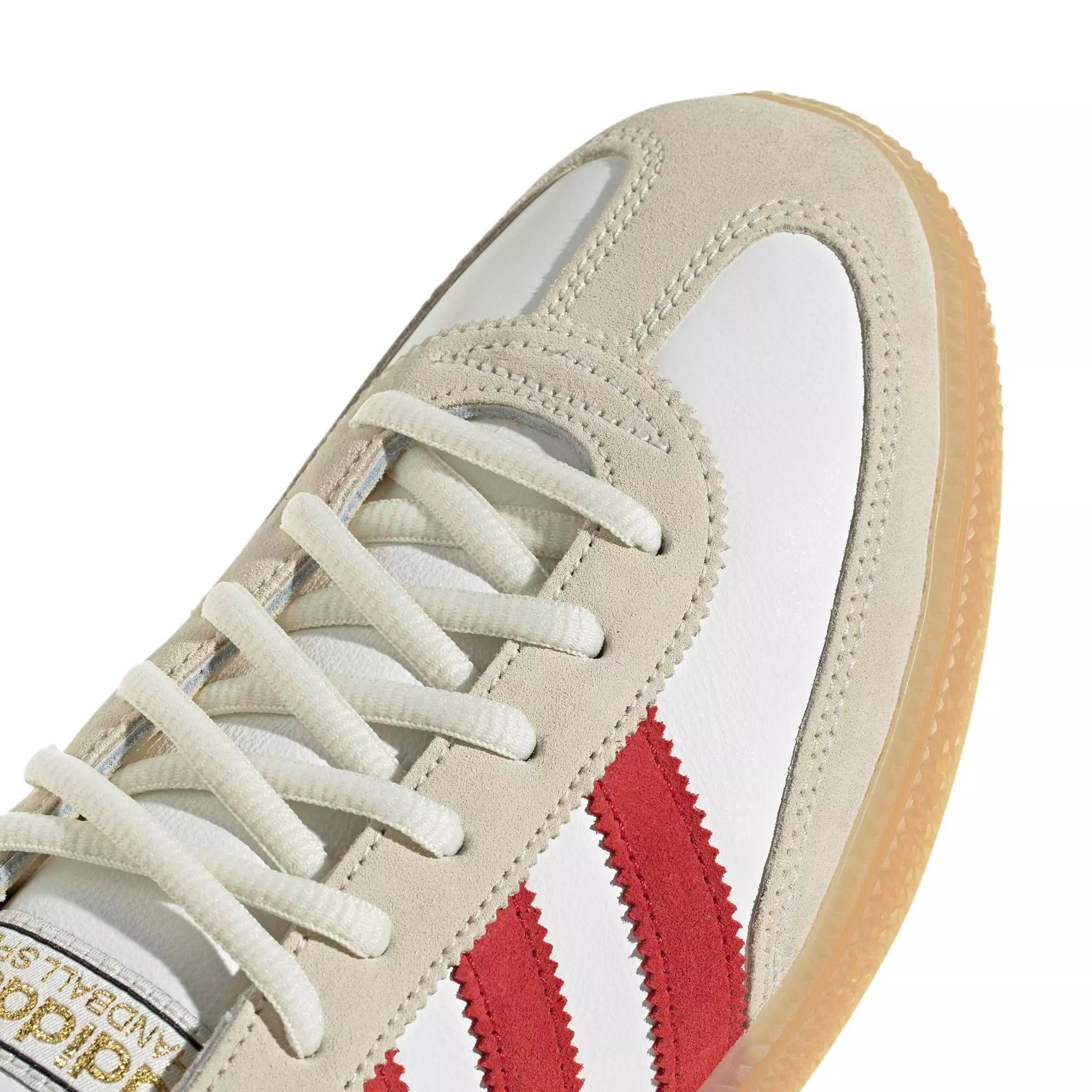 adidas Originals Handball Spezial "Core White/Better Scarlet/Gum 1" Men's Shoe - WHITE/SCARLET/GUM