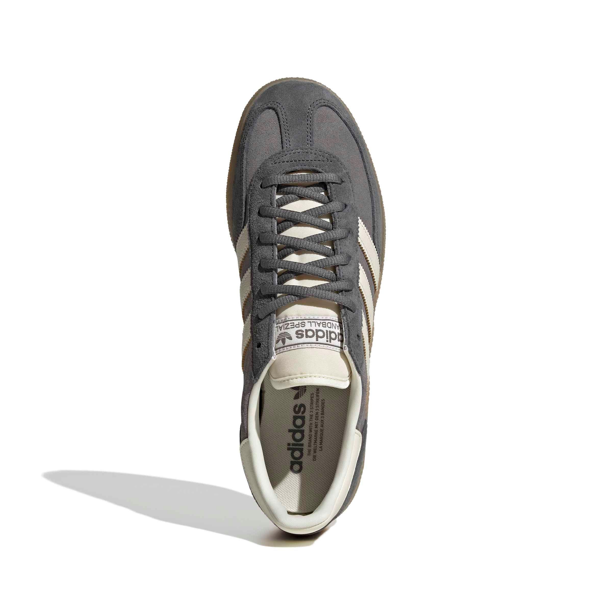 adidas Originals Handball Spezial "Grey Four/Off White/Grey Six" Men's Shoe - GREY/OFF WHITE/GREY Thumbnail View 5