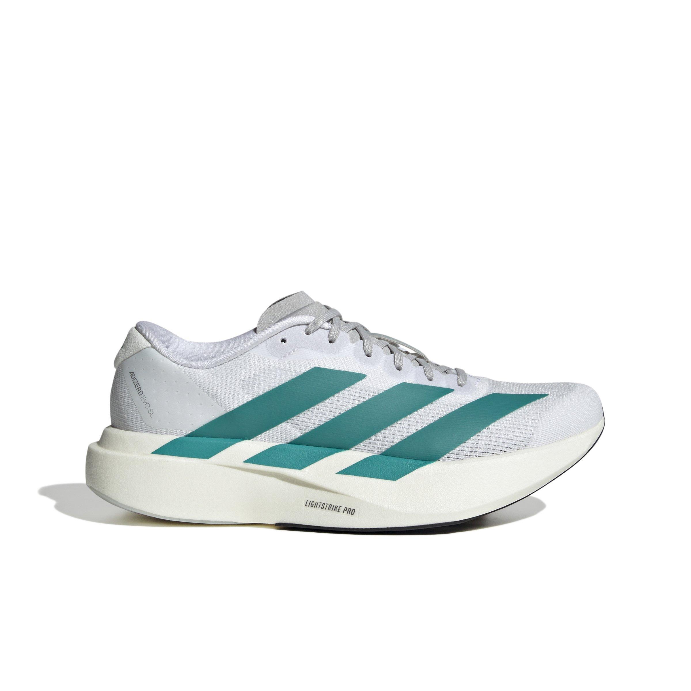 adidas Adizero EVO SL "Ftwr White/Pure Teal/Grey Two" Women's Running Shoe - WHITE/TEAL/GREY Thumbnail View 1