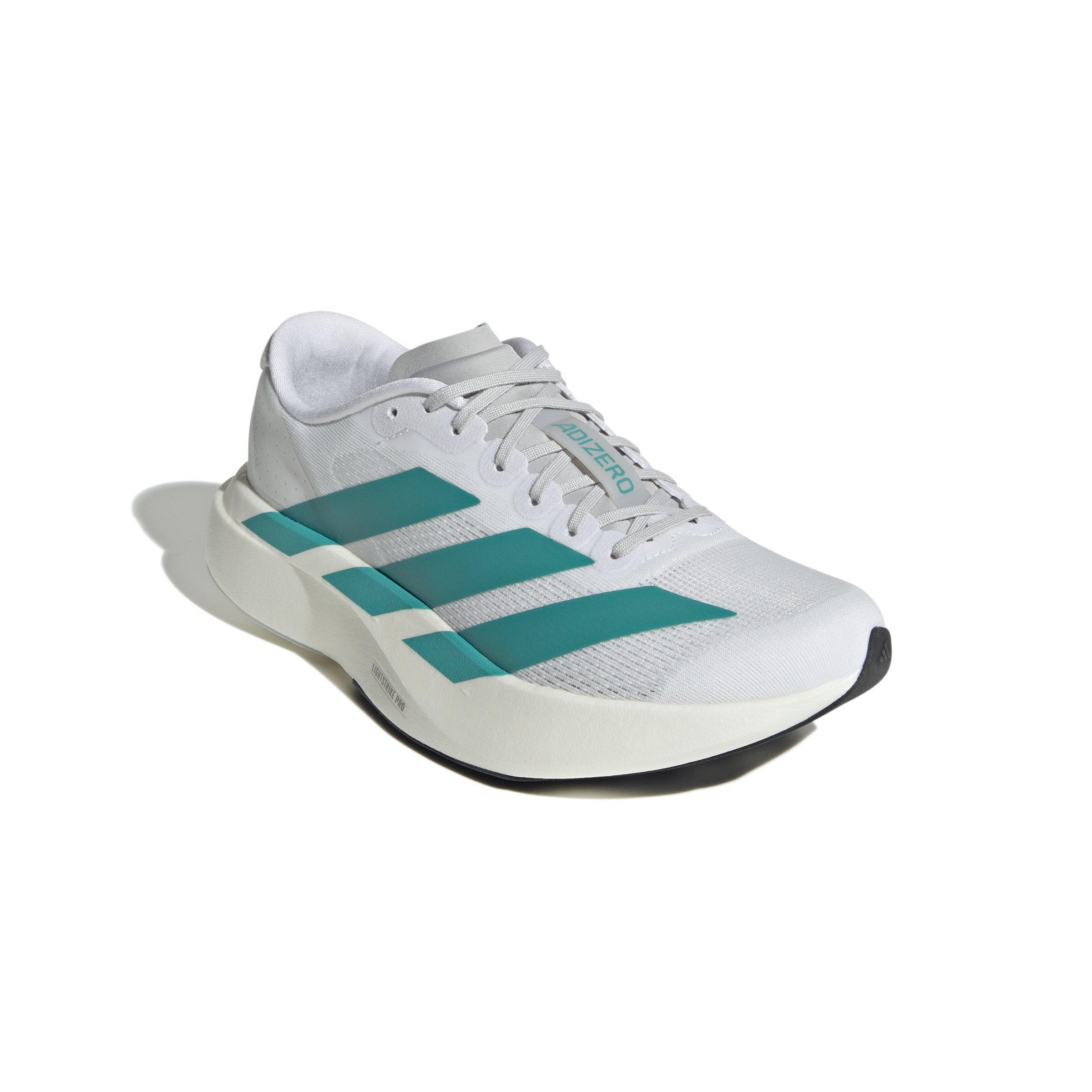 adidas Adizero EVO SL "Ftwr White/Pure Teal/Grey Two" Women's Running Shoe - WHITE/TEAL/GREY Thumbnail View 3