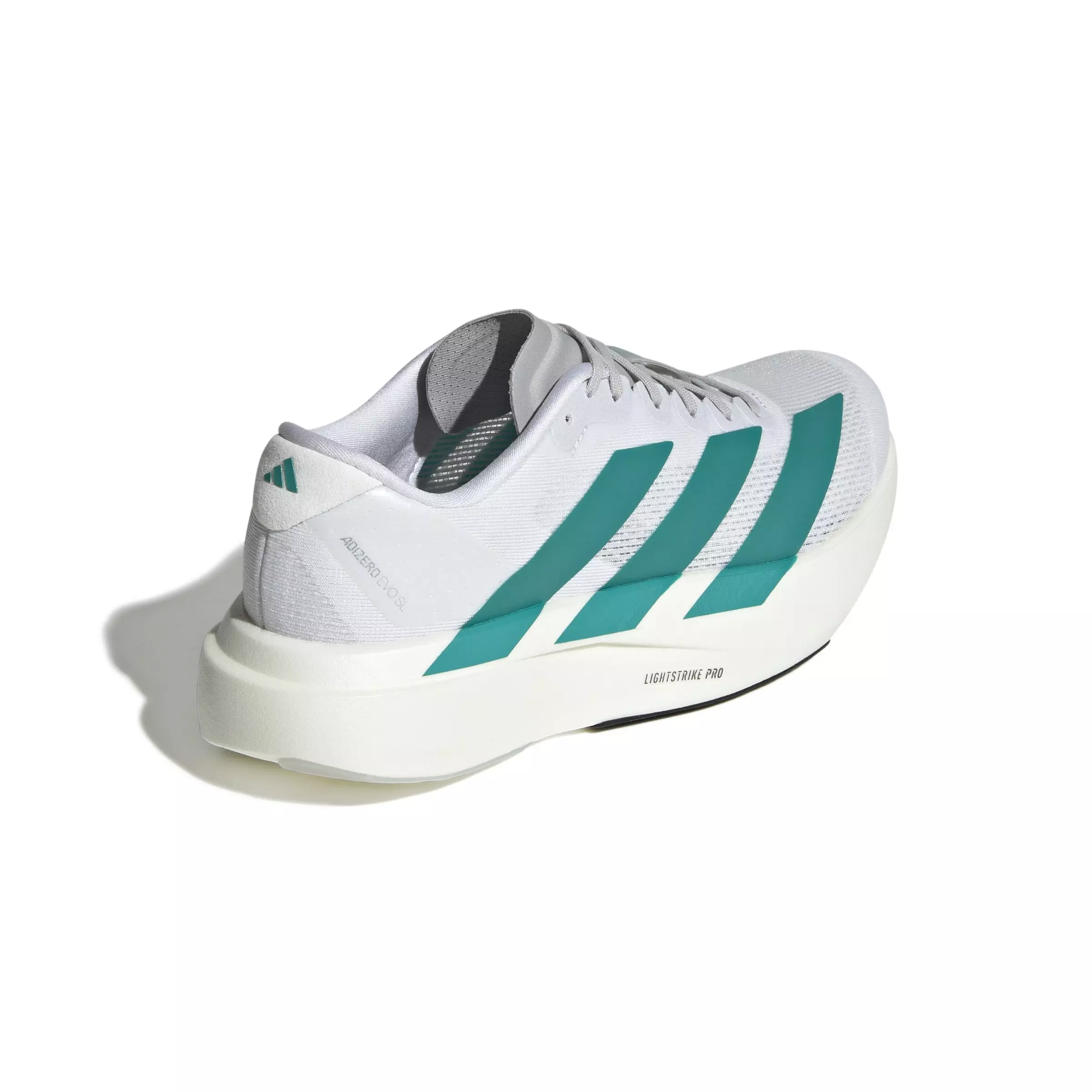 adidas Adizero EVO SL "Ftwr White/Pure Teal/Grey Two" Women's Running Shoe - WHITE/TEAL/GREY
