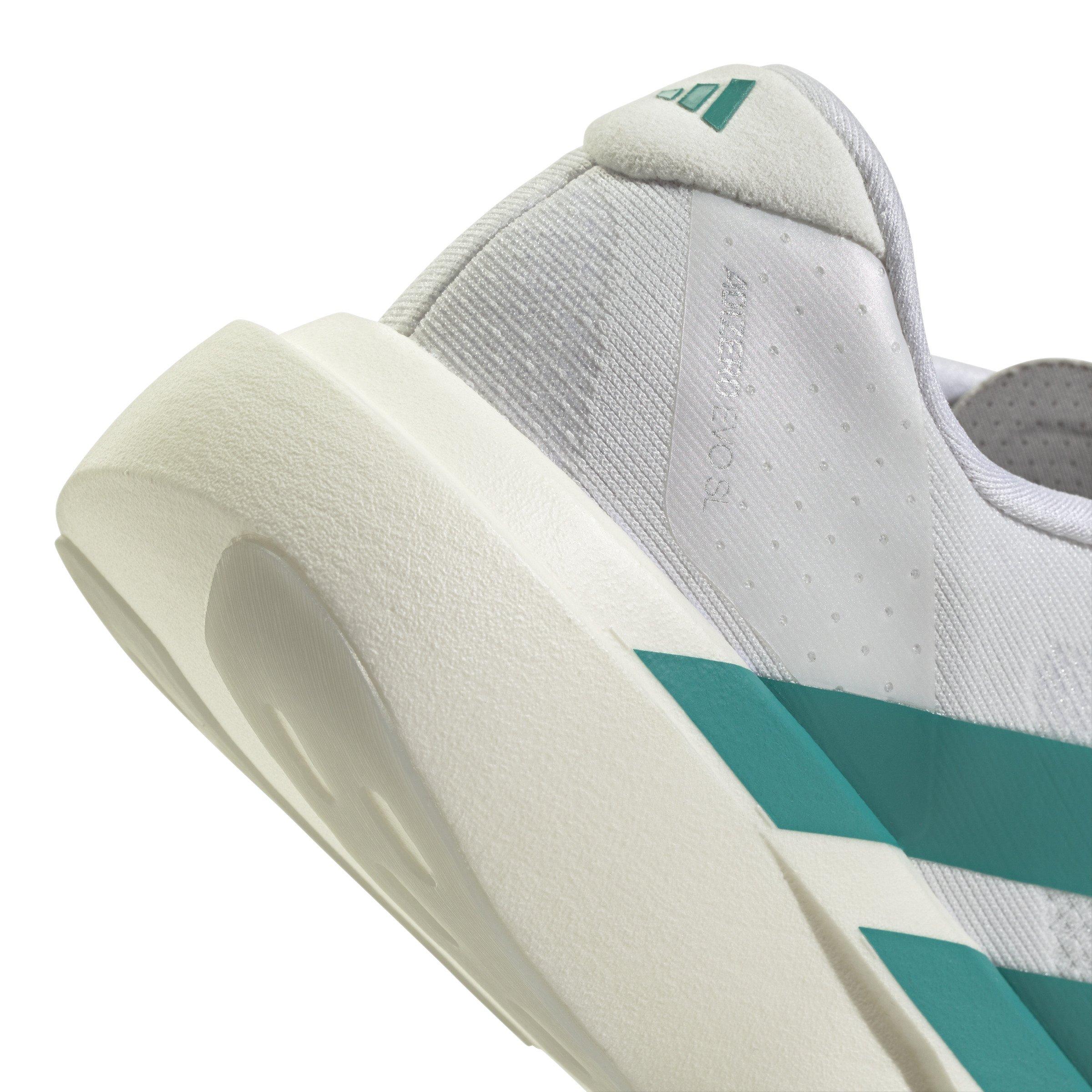 adidas Adizero EVO SL "Ftwr White/Pure Teal/Grey Two" Women's Running Shoe - WHITE/TEAL/GREY Thumbnail View 8