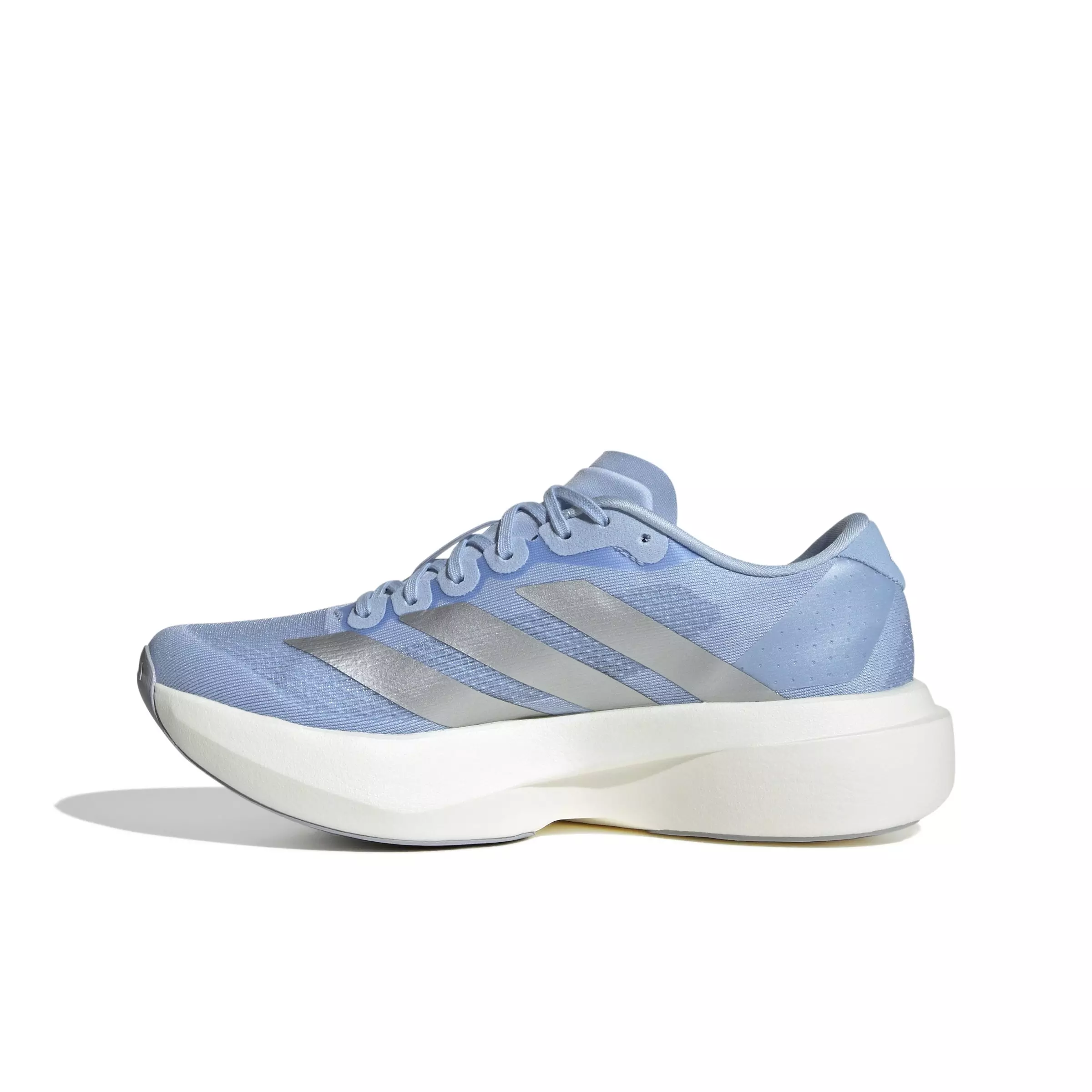 adidas Adizero EVO SL "Glow Blue/Silver Metallic/Ftwr White" Women's Running Shoe - BLUE/SILVER/WHITE
