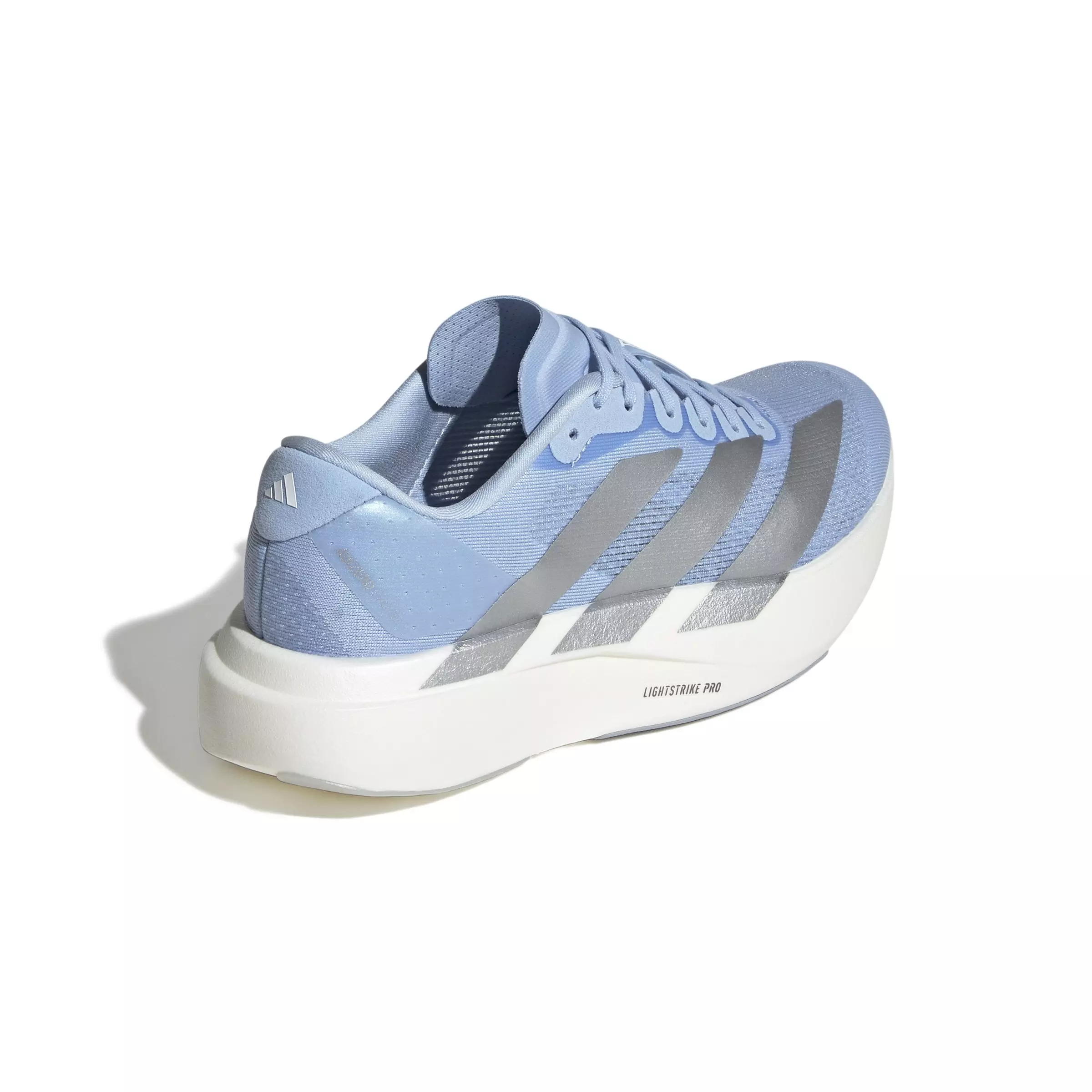 adidas Adizero EVO SL "Glow Blue/Silver Metallic/Ftwr White" Women's Running Shoe - BLUE/SILVER/WHITE