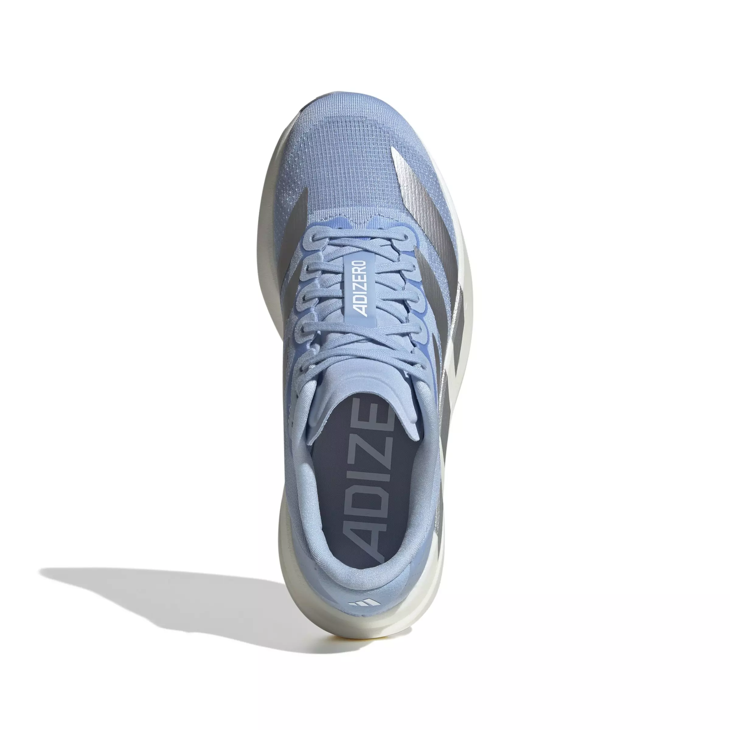 adidas Adizero EVO SL "Glow Blue/Silver Metallic/Ftwr White" Women's Running Shoe - BLUE/SILVER/WHITE