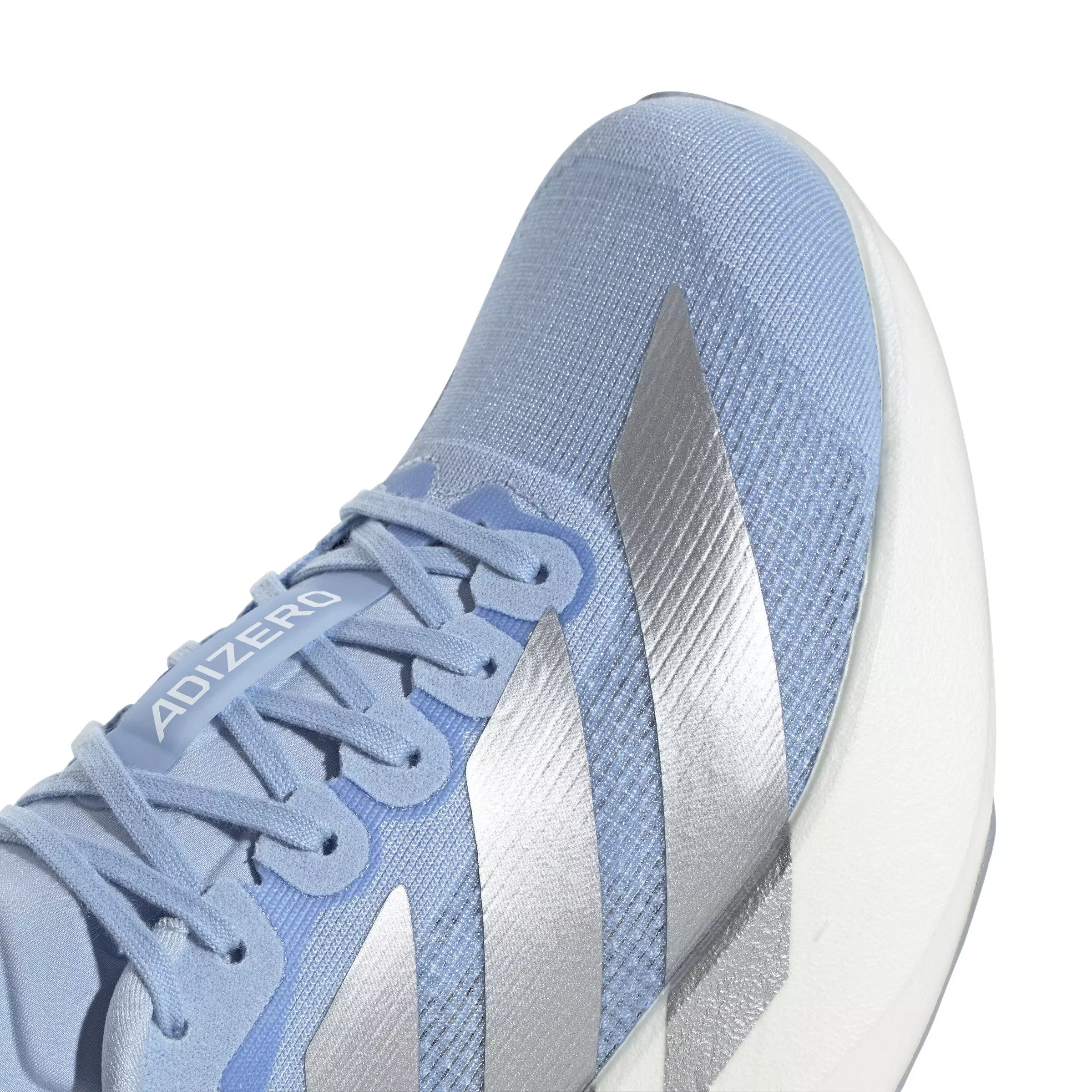 adidas Adizero EVO SL "Glow Blue/Silver Metallic/Ftwr White" Women's Running Shoe - BLUE/SILVER/WHITE