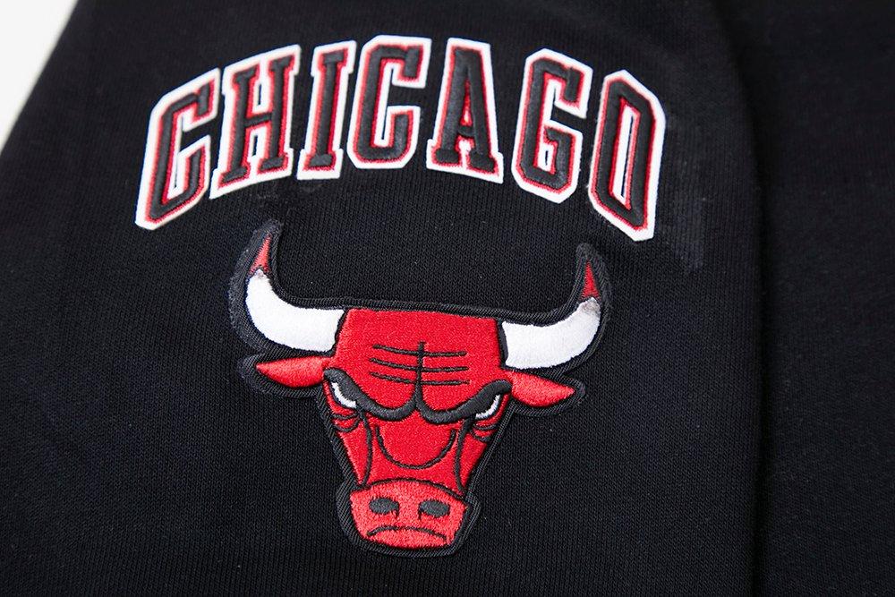 Pro Standard Women's Chicago Bulls Classic Fleece Cropped PO Hoodie -Black - BLACK Thumbnail View 6