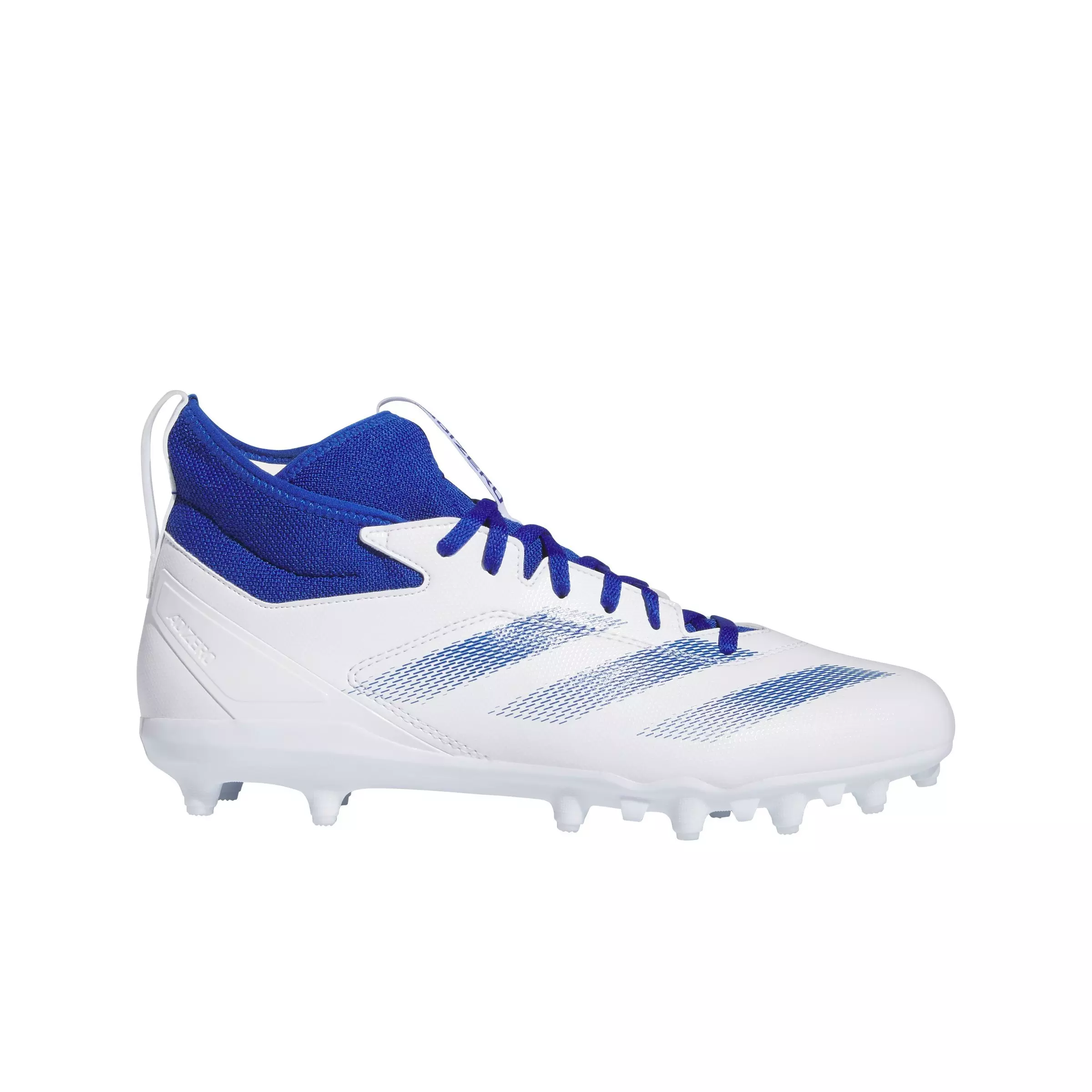 adidas Adizero Impact.2 "Ftwr White/Team Royal Blue/Ftwr White" Men's Football Cleat - WHITE/ROYAL/WHITE