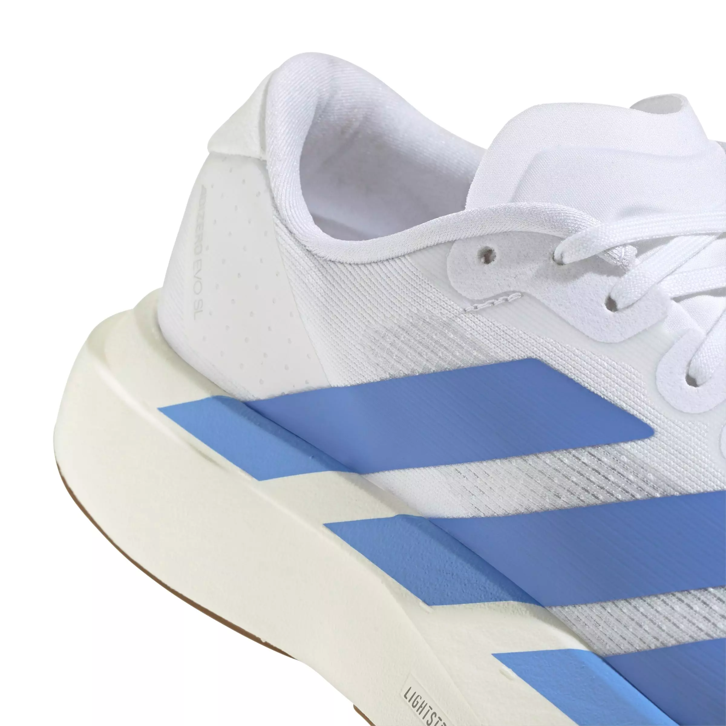 adidas Adizero EVO SL "Ftwr White/Blue Fusion/Off White" Women's Running Shoe - WHITE/BLUE/OFF WHITE